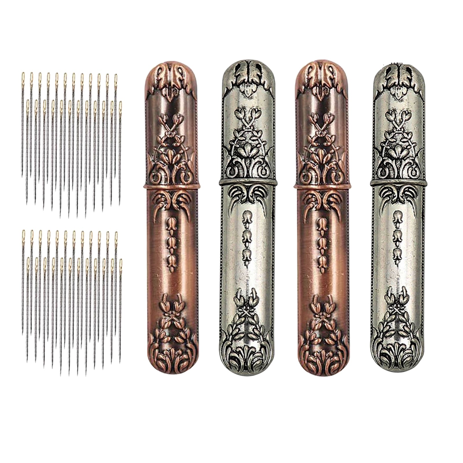 Self-threading Needles Sewing Needles Storage Case Silver