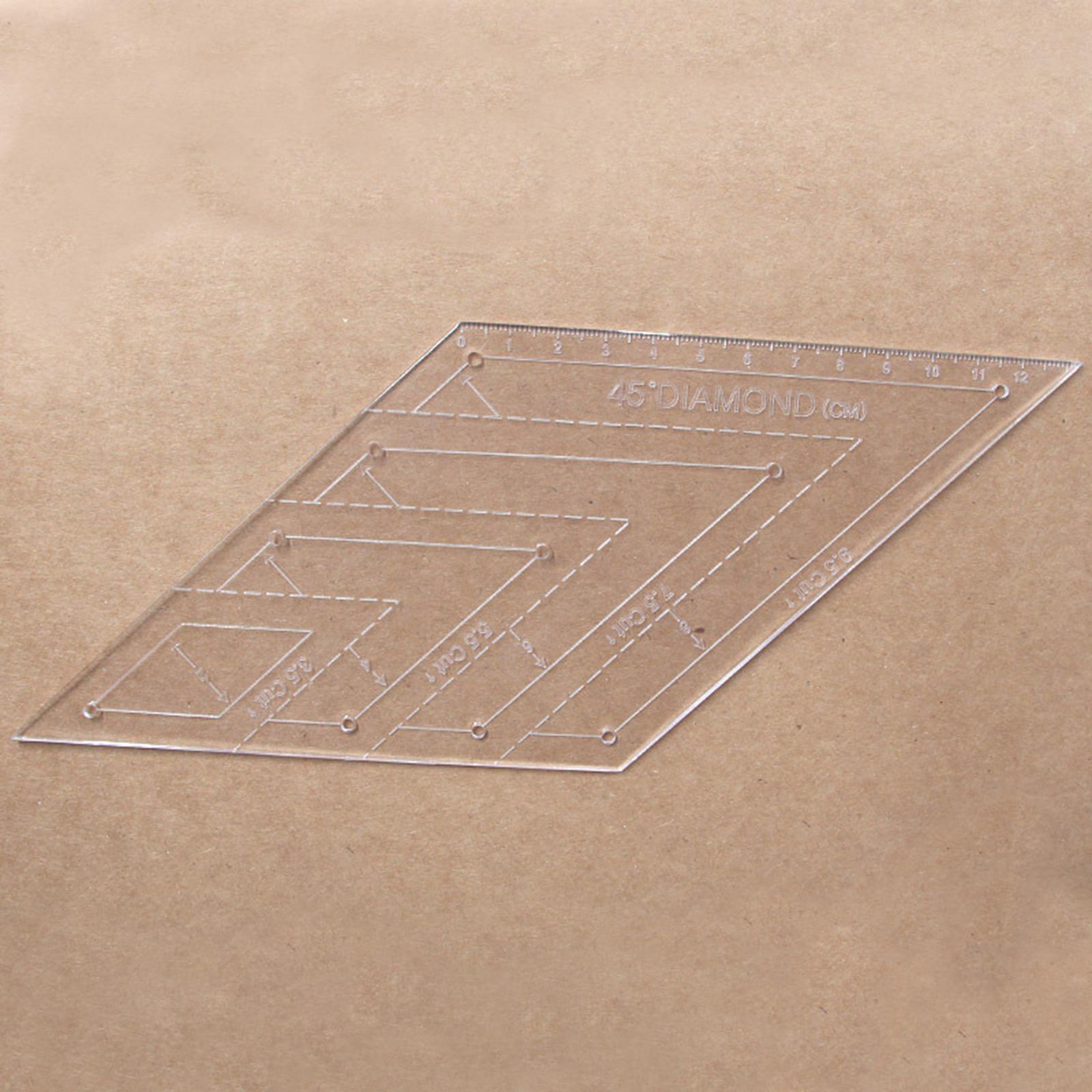 4pcs/set Quilting Ruler Template Patchwork Tailor Sewing Piecing Binding