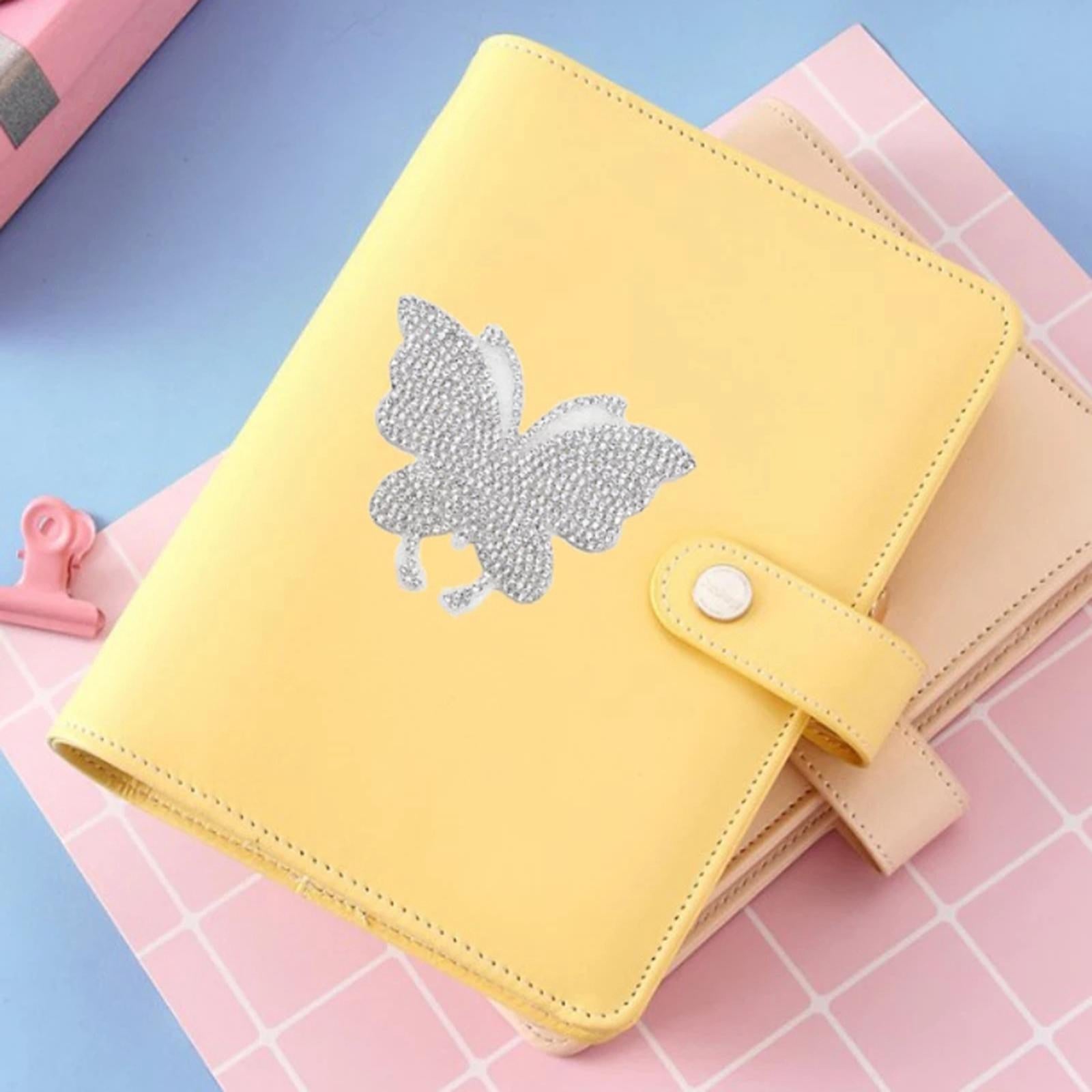 4PCS Rhinestone Butterfly Patches Iron On Sew on Patch Embroidered Appliques AB Multicolor