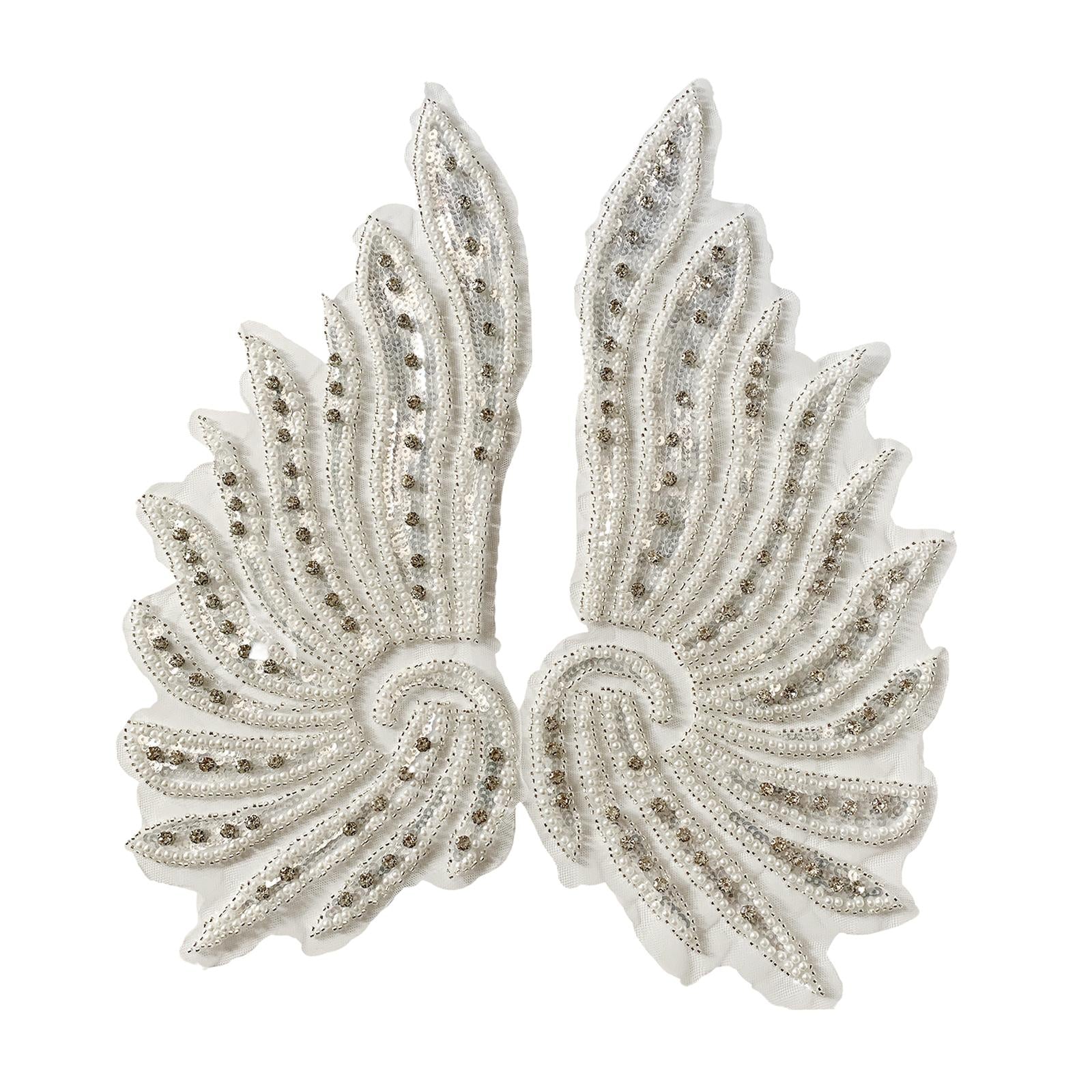 Crystal Sewing Beaded Collar Sequin Applique Design Patch Patches Trim