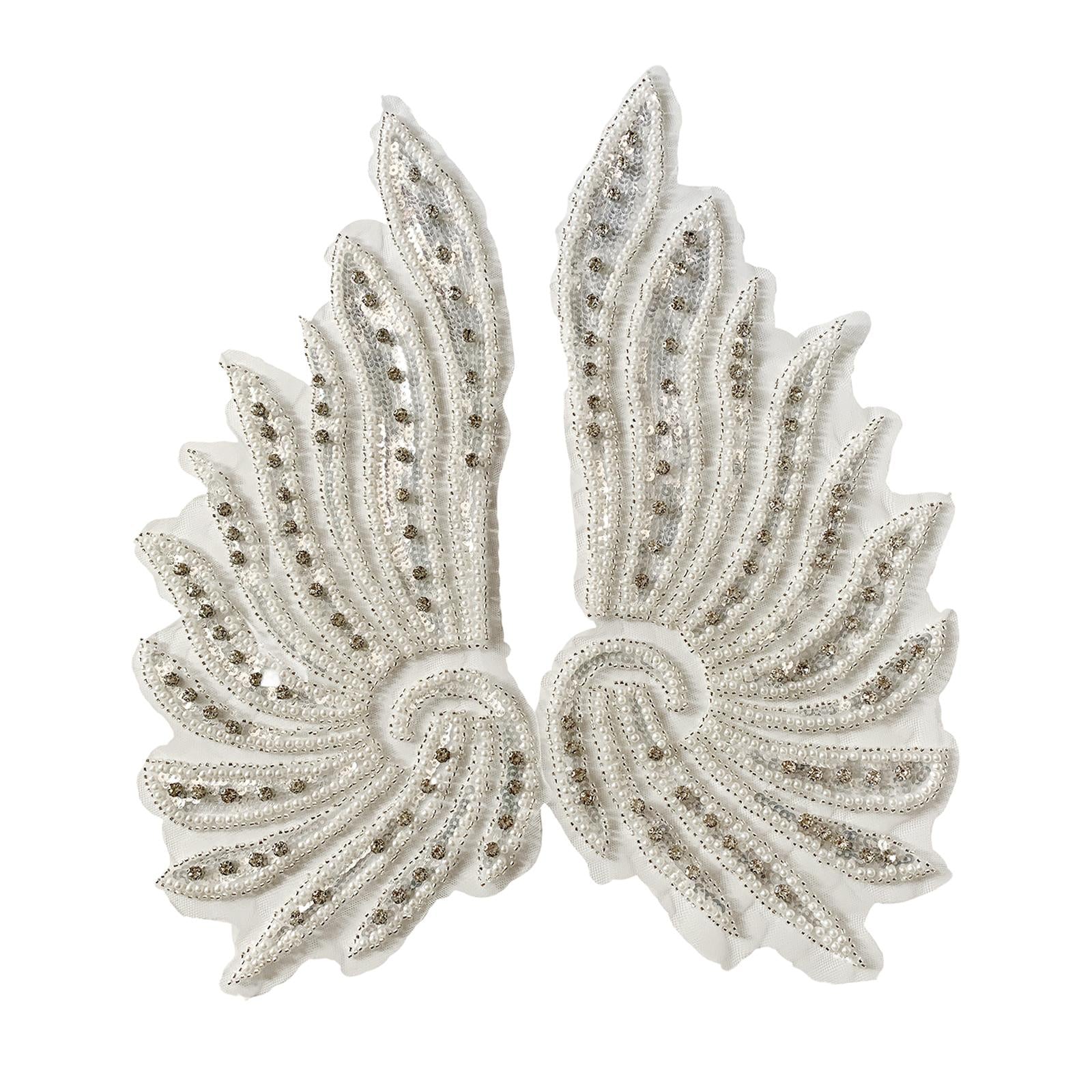 Crystal Sewing Beaded Collar Sequin Applique Design Patch Patches Trim