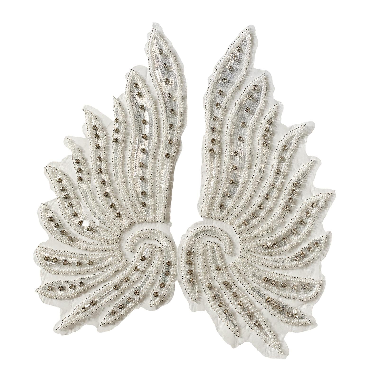 Crystal Sewing Beaded Collar Sequin Applique Design Patch Patches Trim