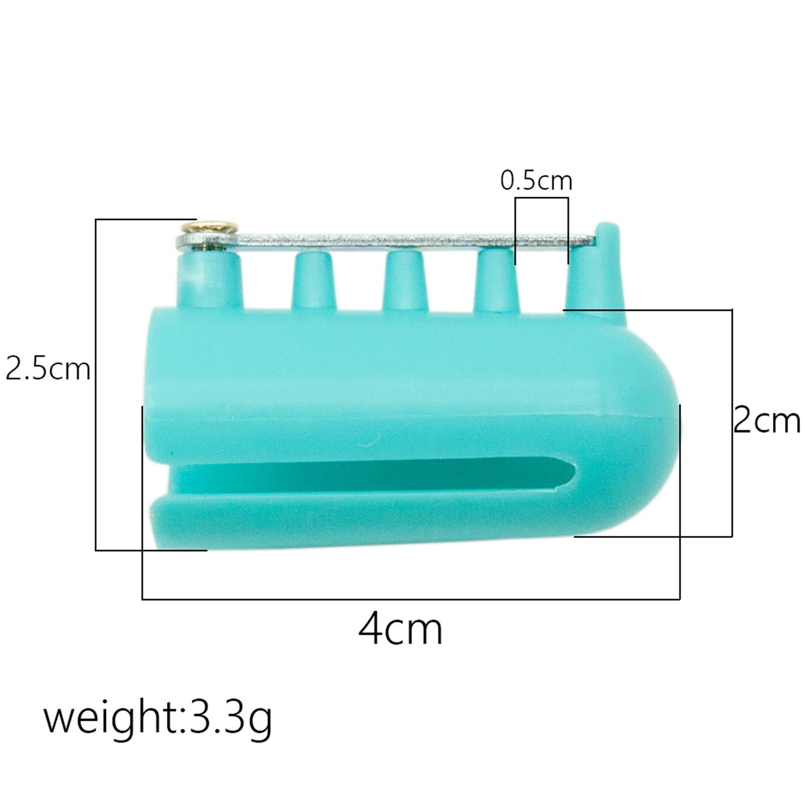 5x Finger Thimble Yarn Guide Needle Ring Type Knitting Tool Green Blue