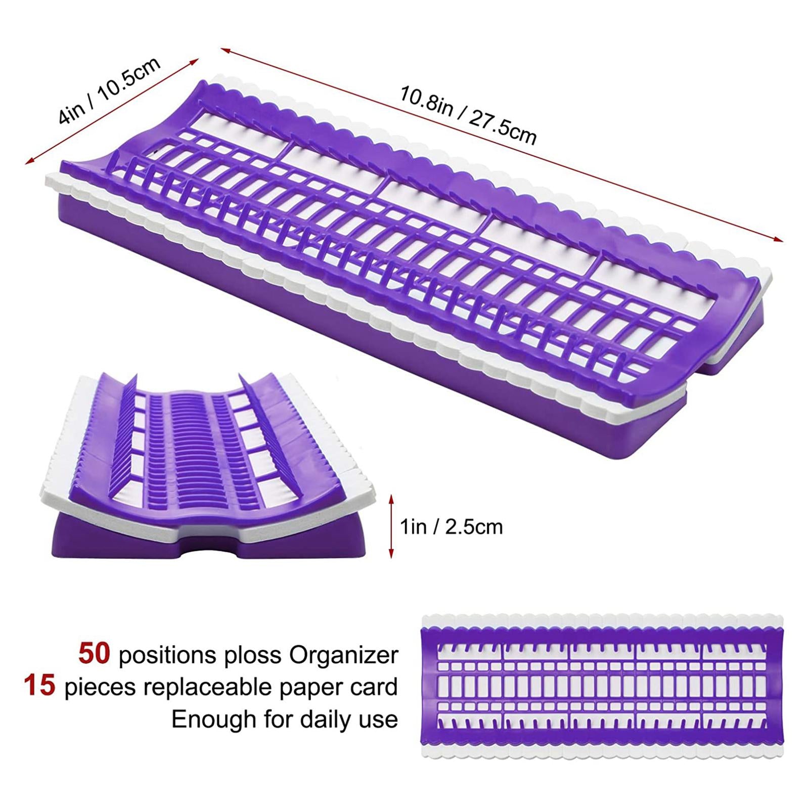 Embroidery Floss Organizer Cross Stitch Thread Organiser Sorting Card Purple