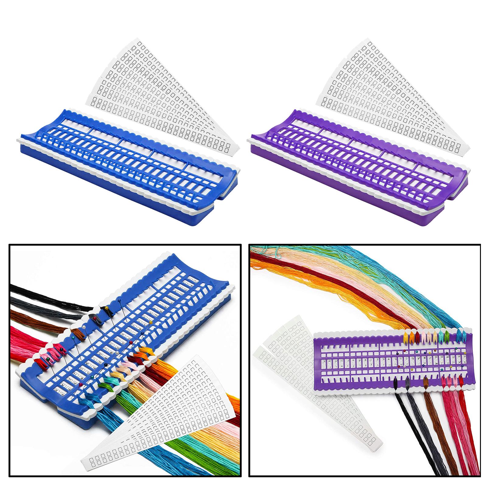 Embroidery Floss Organizer Cross Stitch Thread Organiser Sorting Card Purple