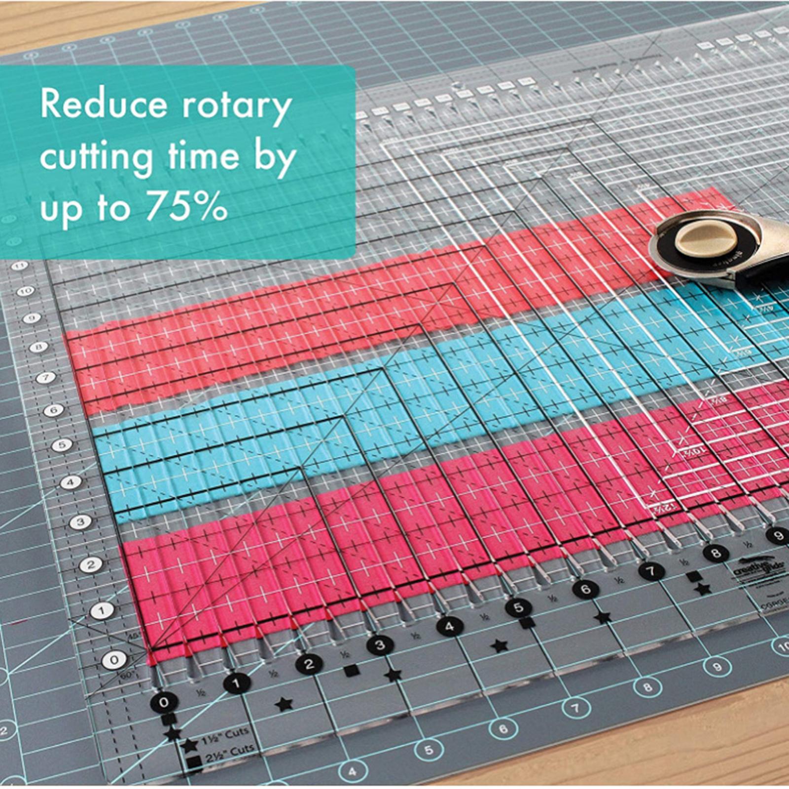 Cutting Cloth Ruler for Patchwork Sewing Quilting Yardstick 558x430x2.5mm