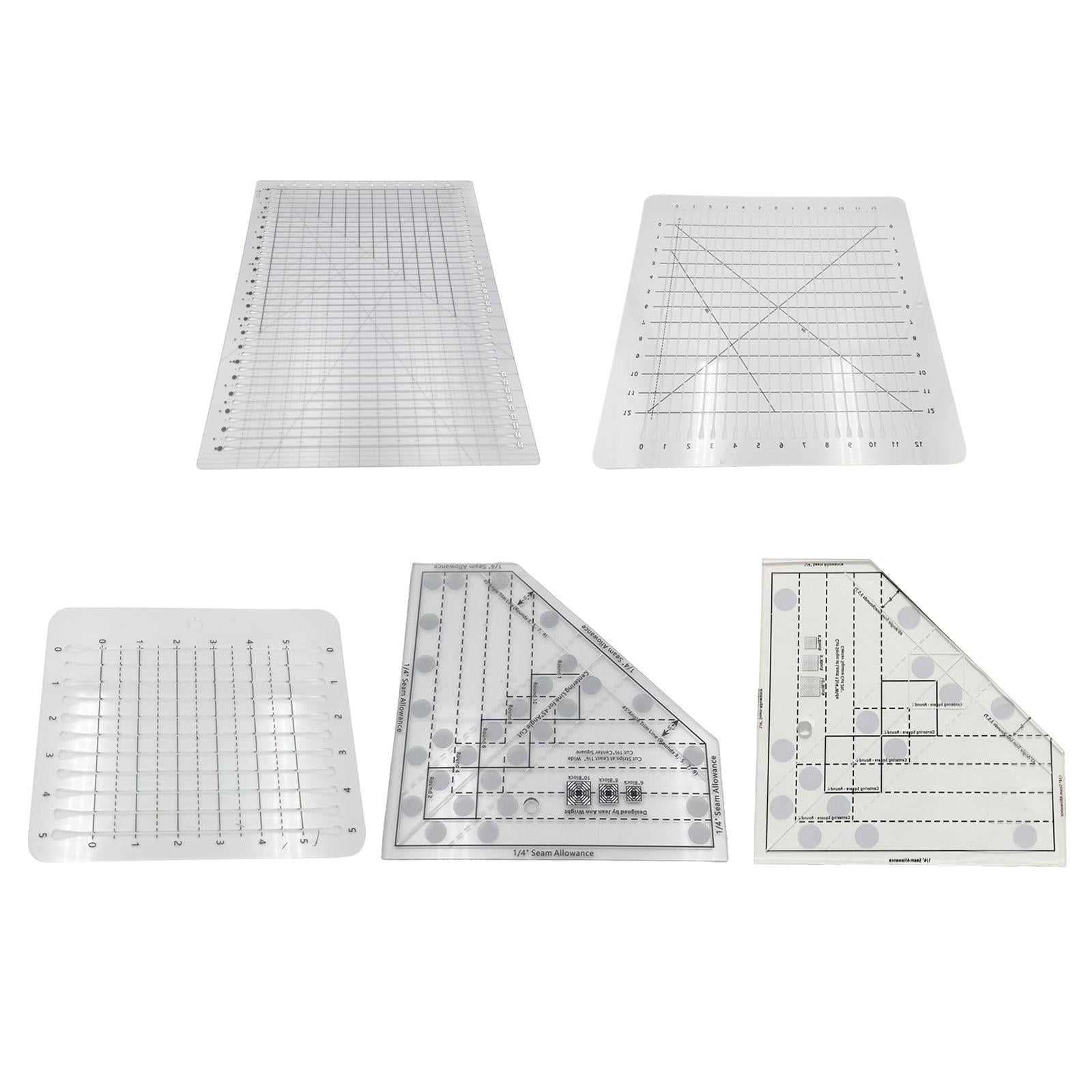 Cutting Cloth Ruler for Patchwork Sewing Quilting Yardstick 558x430x2.5mm