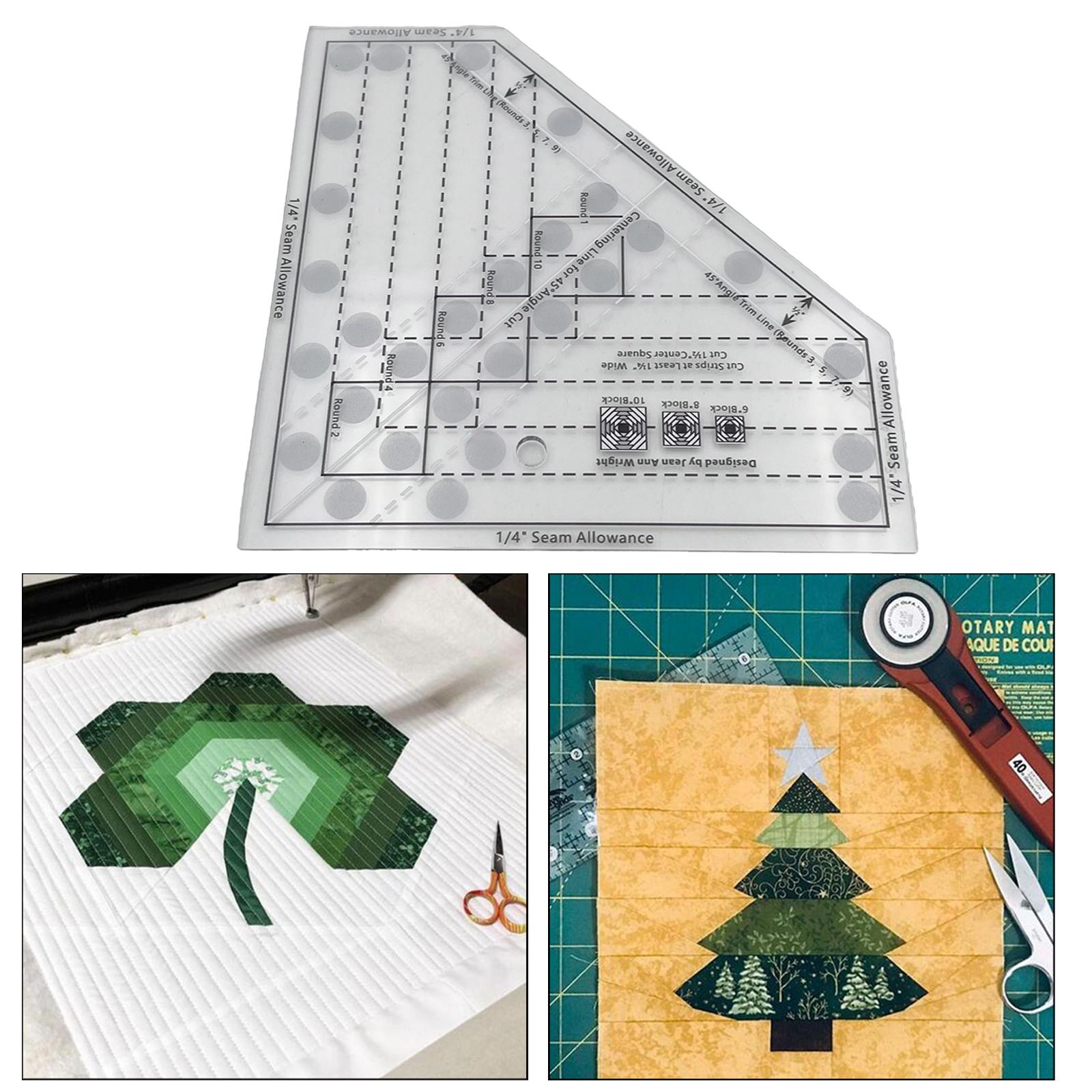 Cutting Cloth Ruler for Patchwork Sewing Quilting Yardstick 170x170mm A