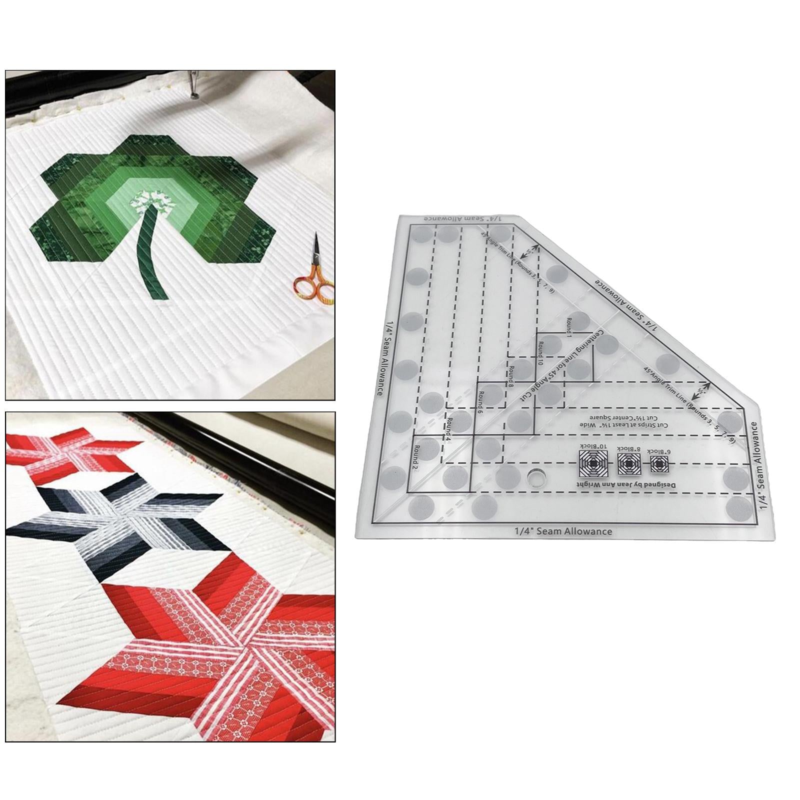 Cutting Cloth Ruler for Patchwork Sewing Quilting Yardstick 170x170mm A