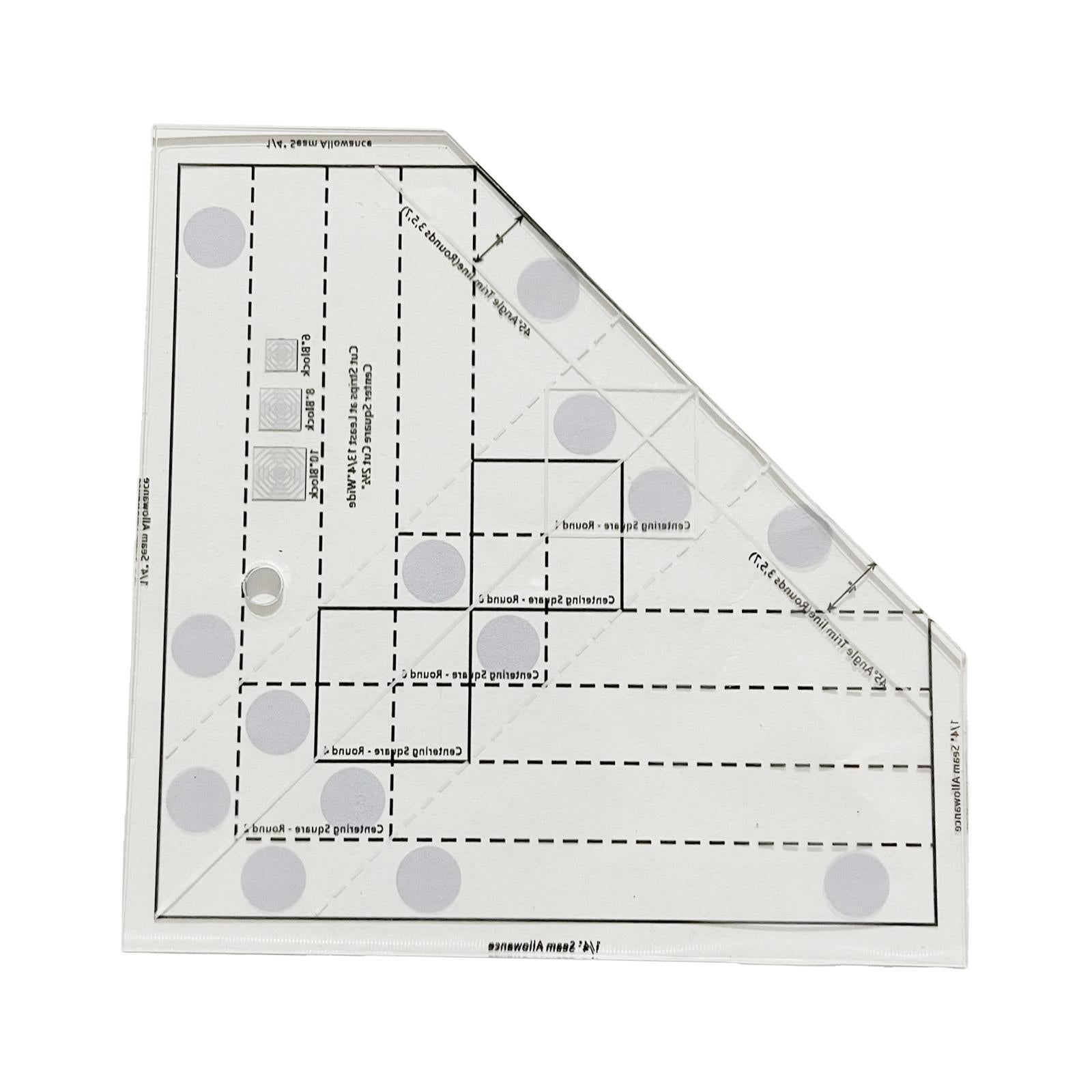 Cutting Cloth Ruler for Patchwork Sewing Quilting Yardstick 170x170mm B
