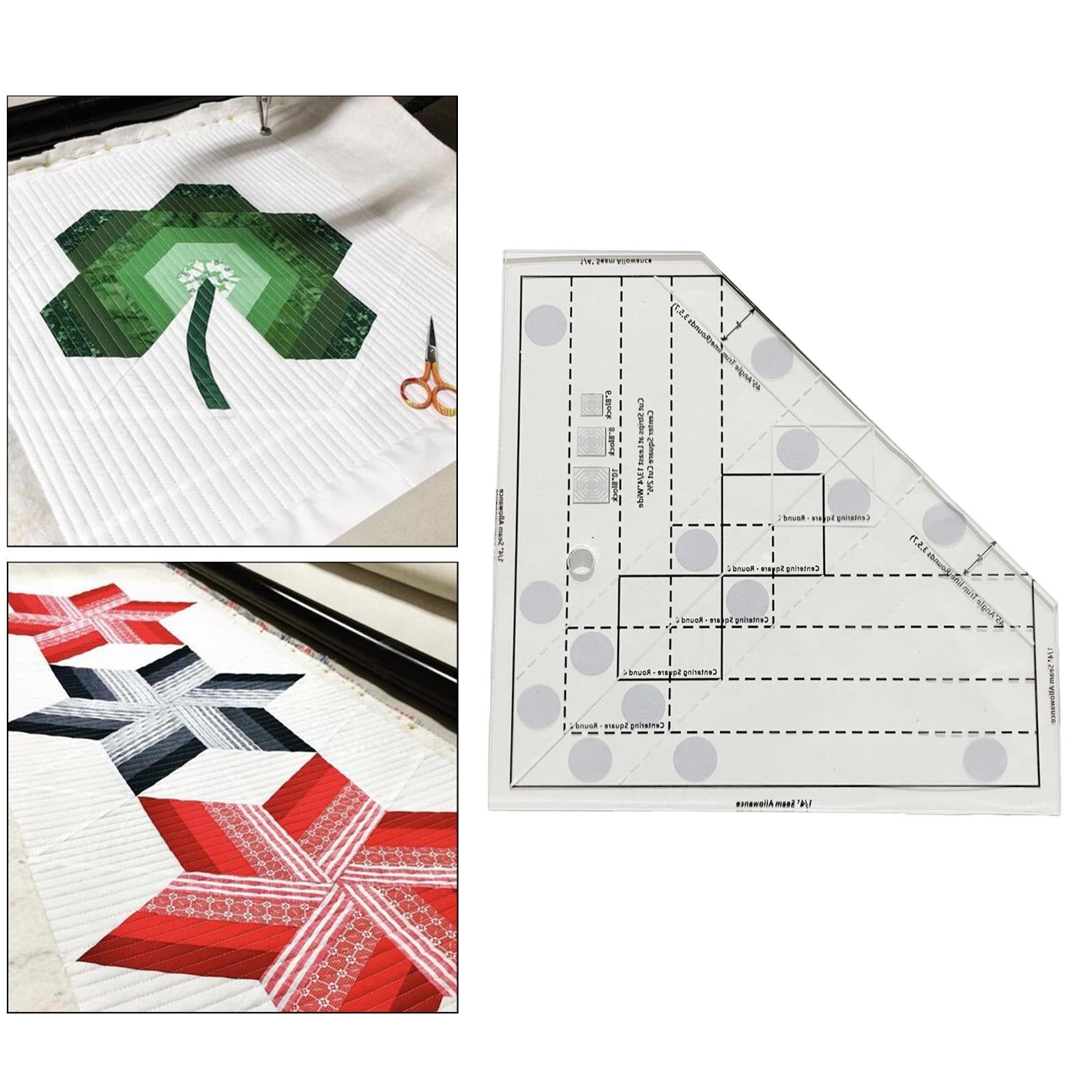 Cutting Cloth Ruler for Patchwork Sewing Quilting Yardstick 170x170mm B