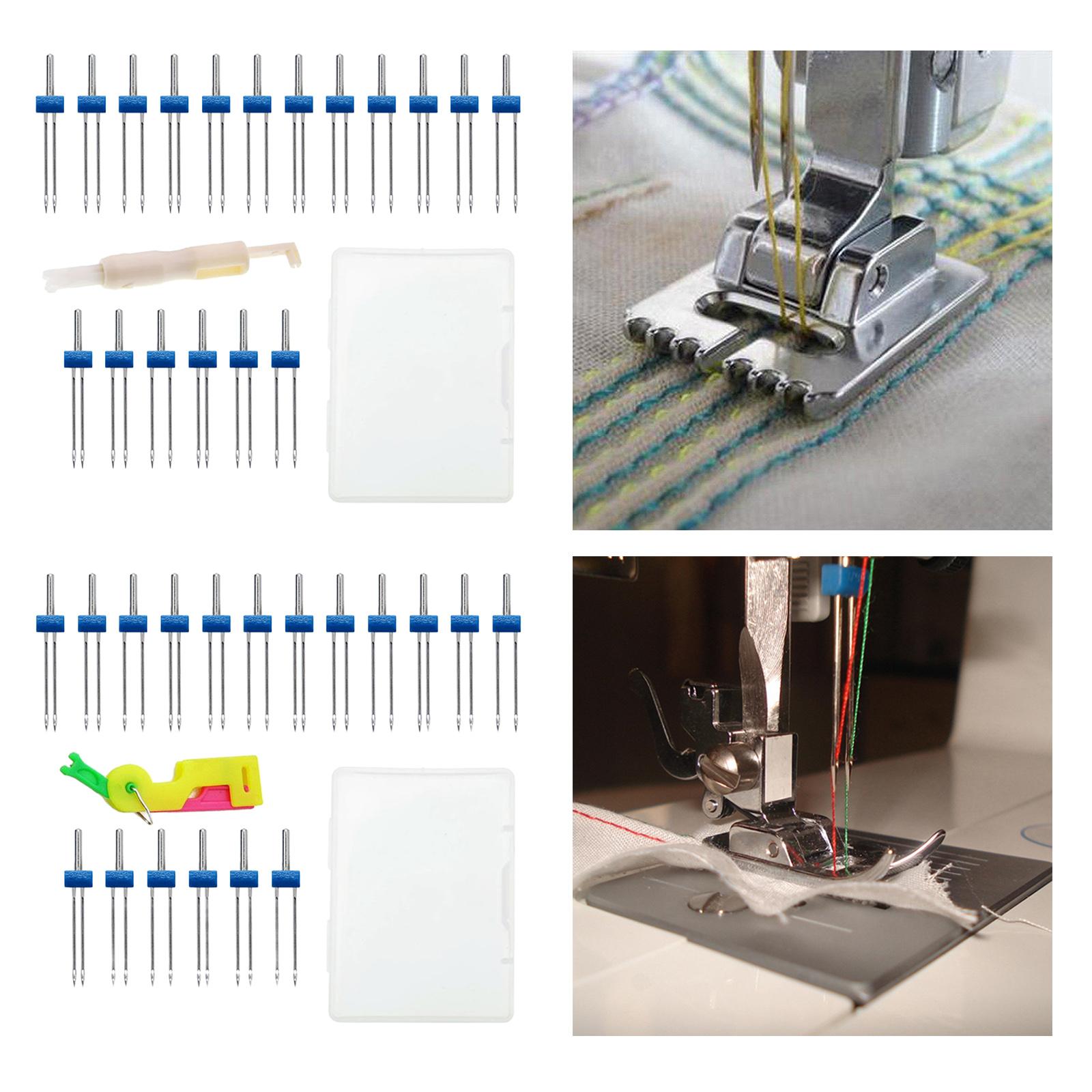 Double Sewing Machine Needle Twin Stretch with Threader Machine Threader