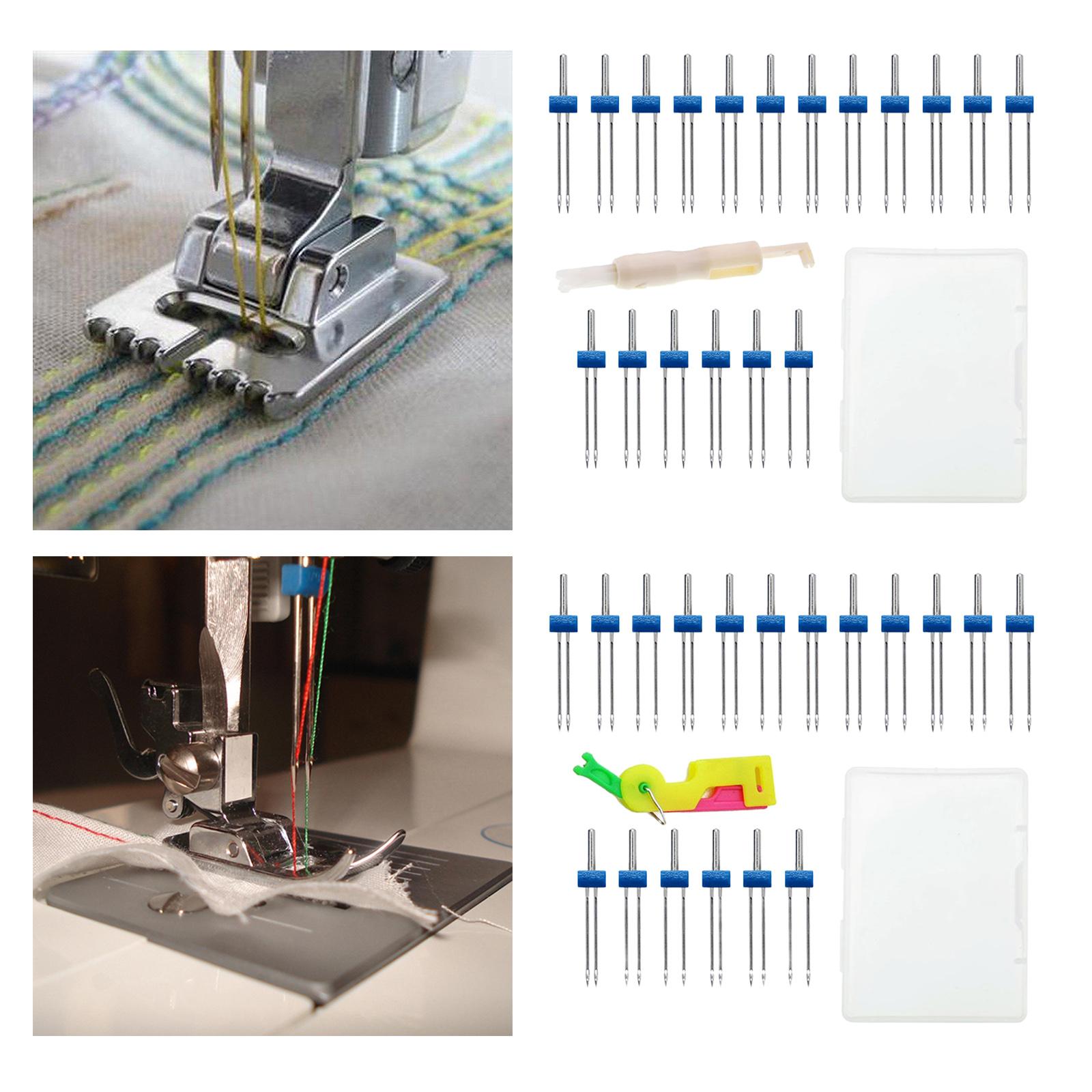 Double Sewing Machine Needle Twin Stretch with Threader Machine Threader