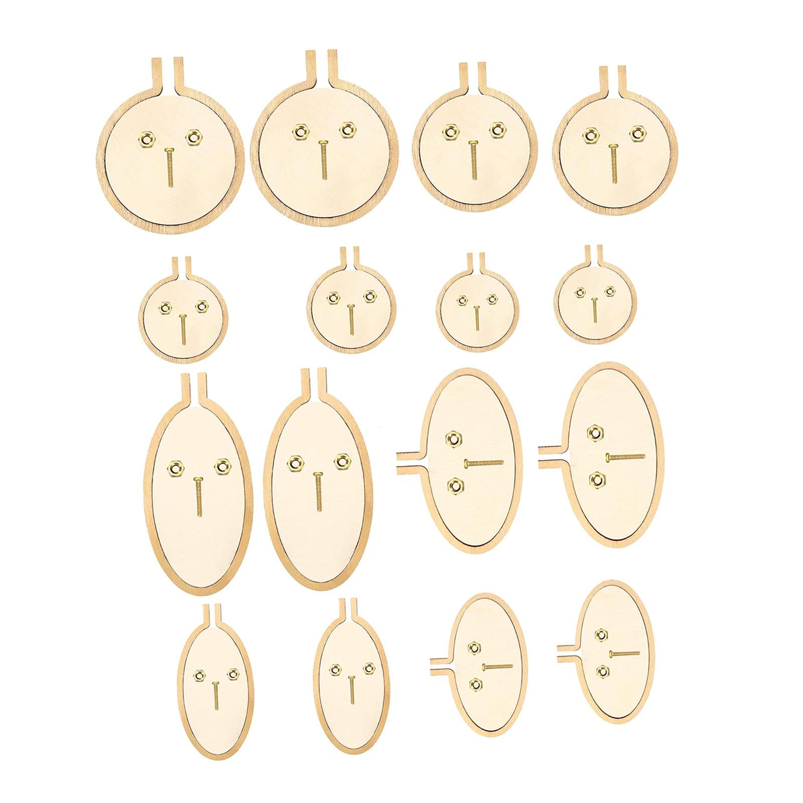 Exquisite Mini Embroidery Hoop Pendant Crossing Stitch Frame Necklace Favors 8pcs A