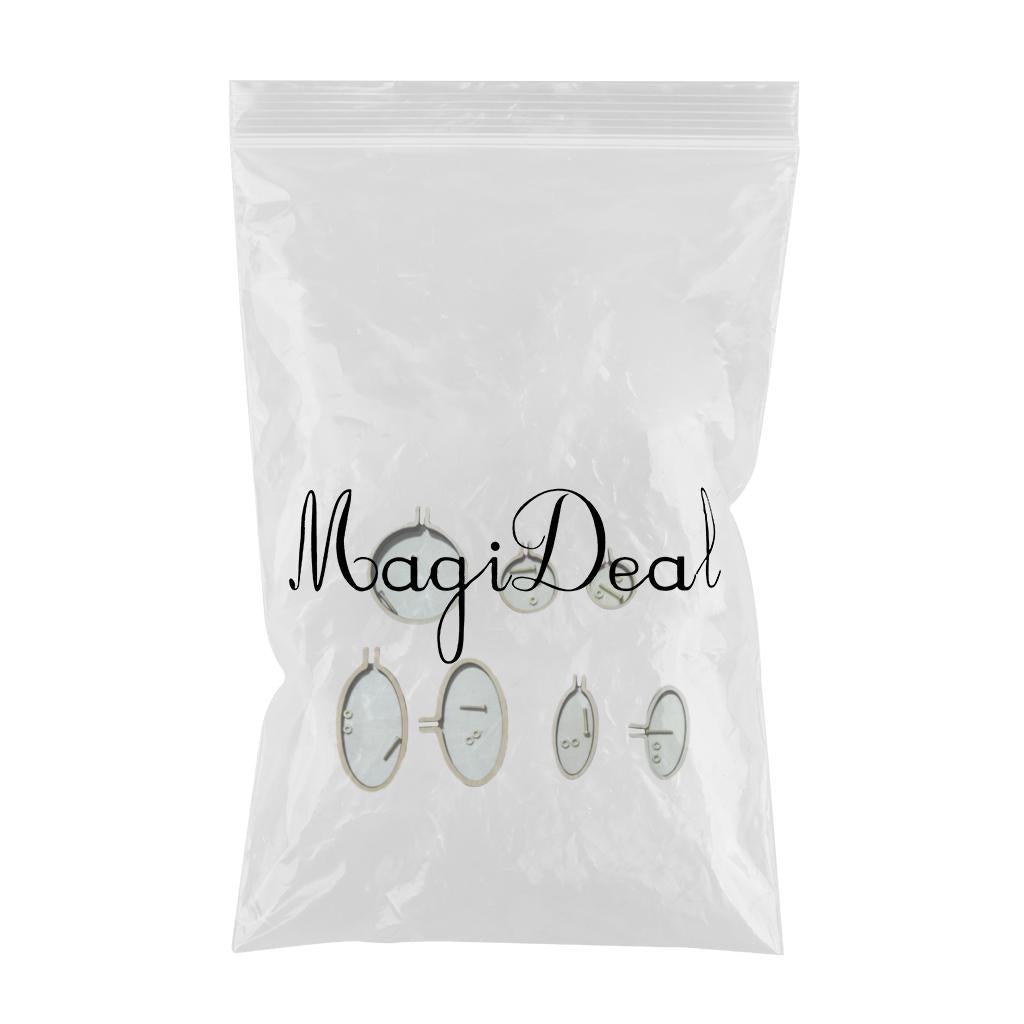 Exquisite Mini Embroidery Hoop Pendant Crossing Stitch Frame Necklace Favors 7pcs