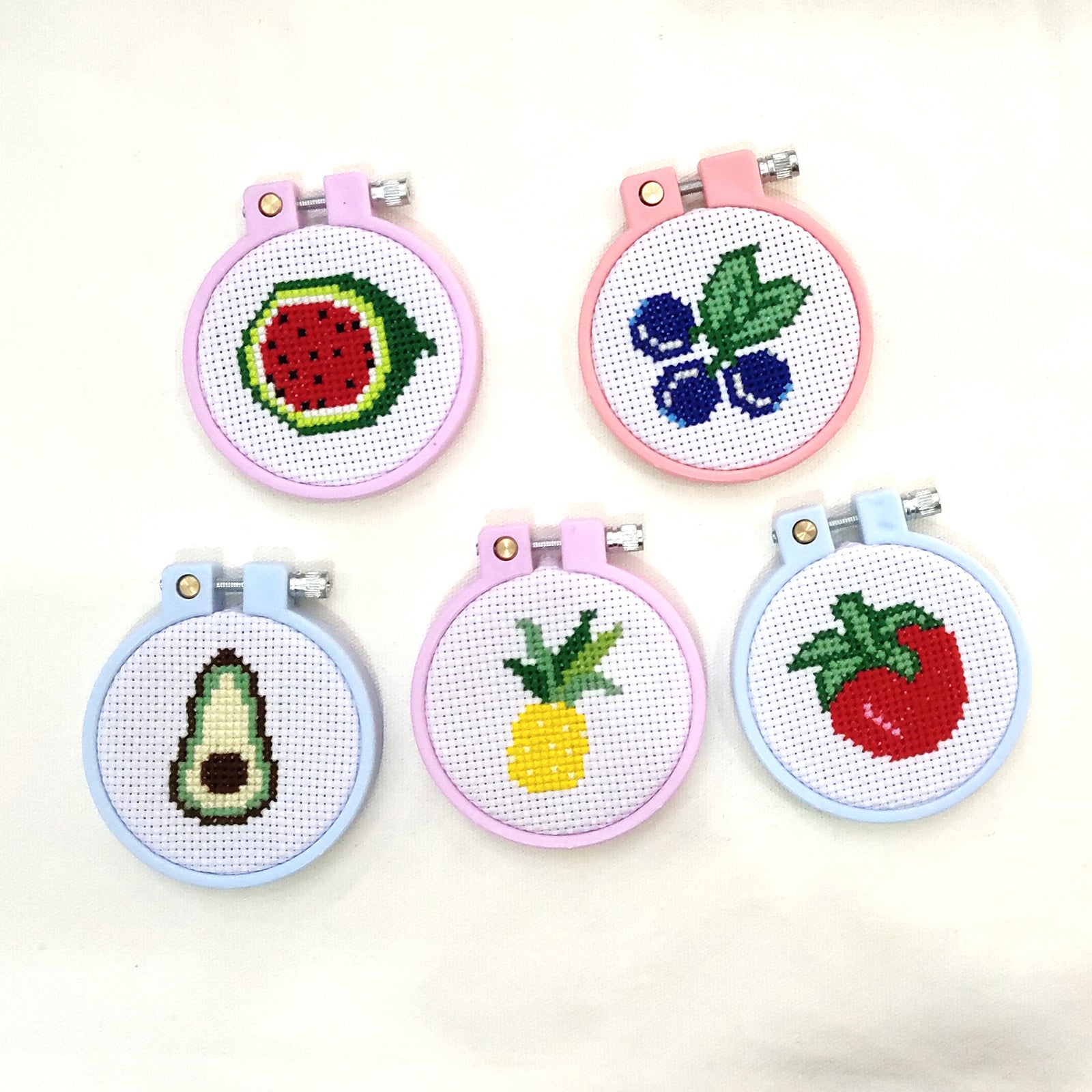 Kids Traditional Cross Stitch Kit Childrens Sewing Set Easy Pattern 6pcs