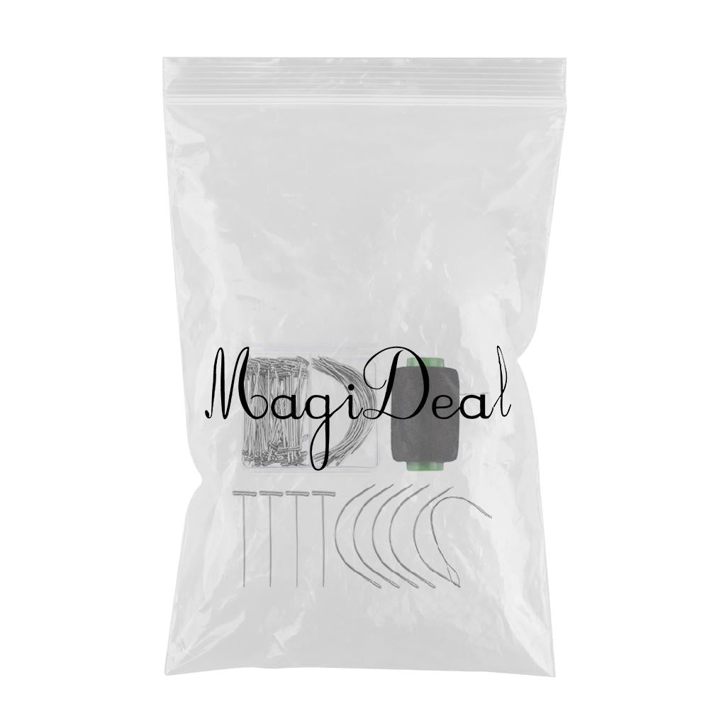 Wig Making Needle Carpet Leather Canvas Repair C Type J Curved Needles Set 2