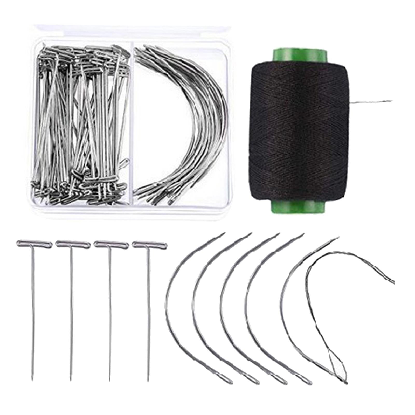 Wig Making Needle Carpet Leather Canvas Repair C Type J Curved Needles Set 2