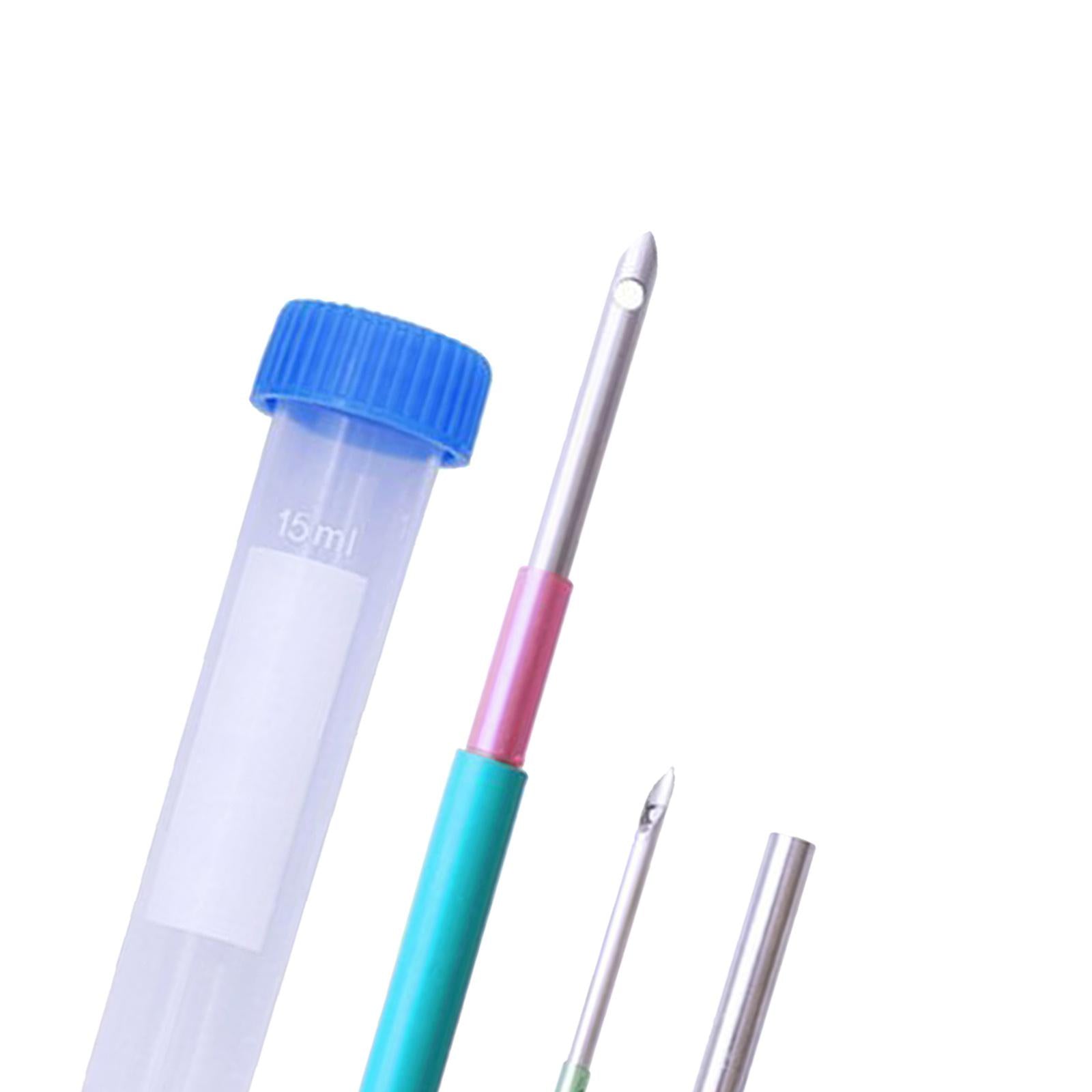 Embroidery Punch Needle Pen Sewing Kit Knitting Tool 3Pcs Needle 1Pc Tube