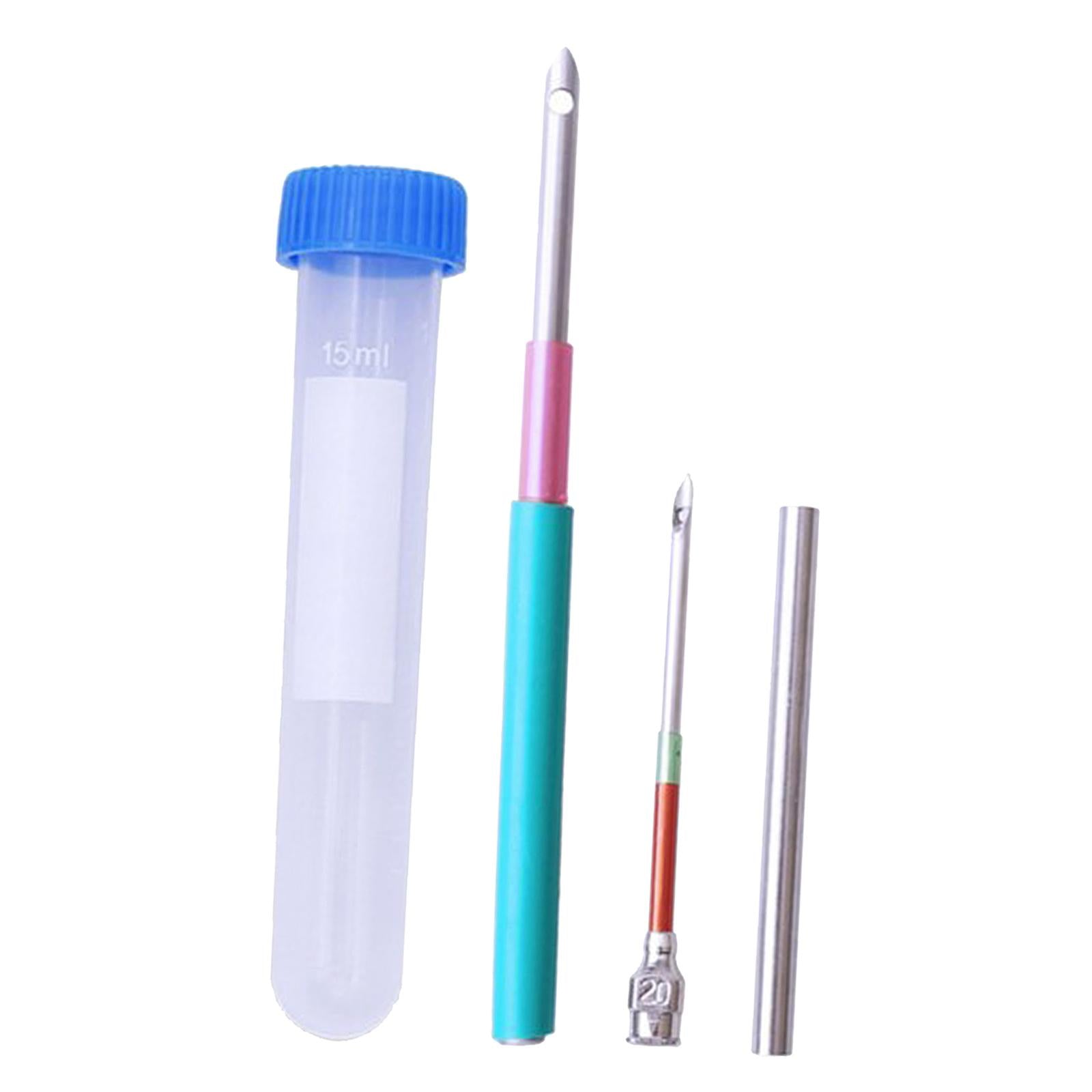 Embroidery Punch Needle Pen Sewing Kit Knitting Tool 3Pcs Needle 1Pc Tube