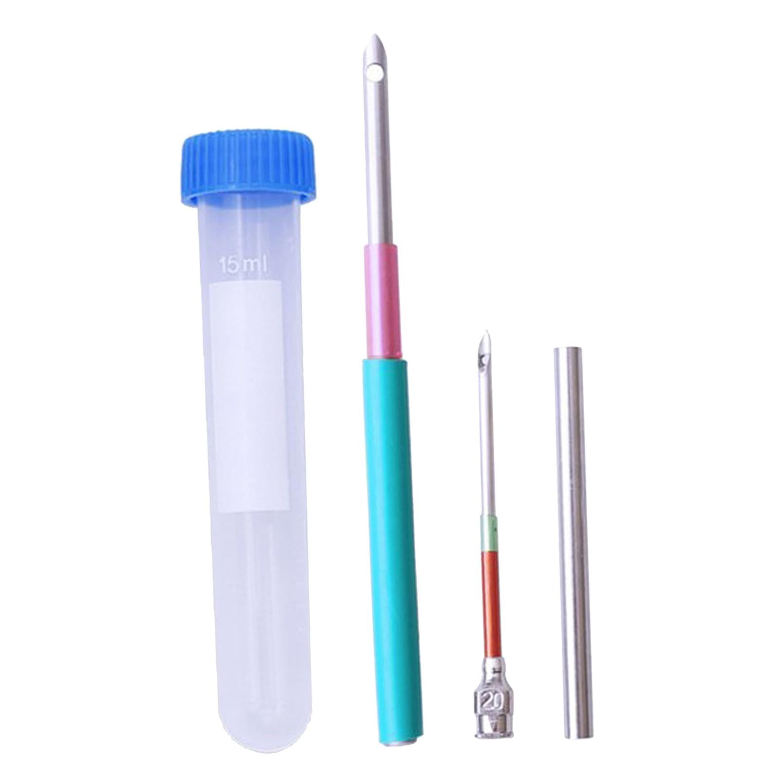 Embroidery Punch Needle Pen Sewing Kit Knitting Tool 3Pcs Needle 1Pc Tube