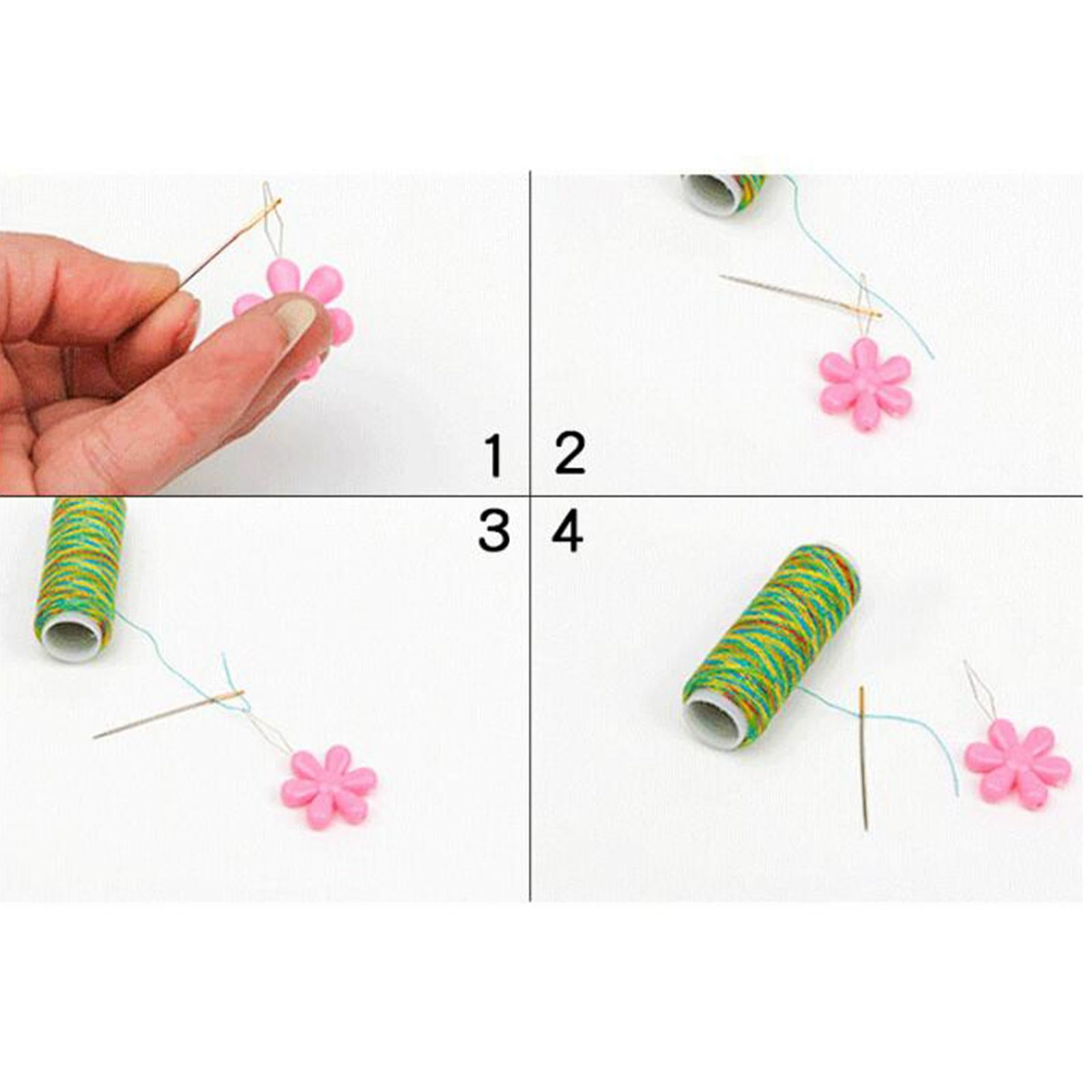 Embroidery Punch Needle Pen Sewing Kit Knitting Tool 3x Needle 5 Threader