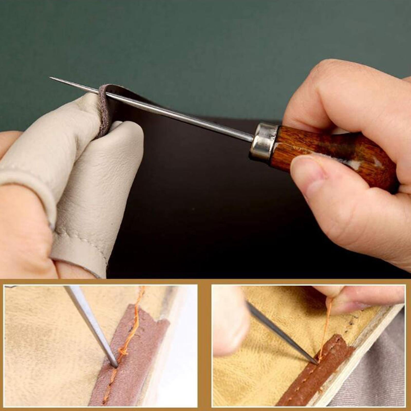 Leather Crafting Tool Kit Craft Hand Working Awl Sewing Stitching Needles