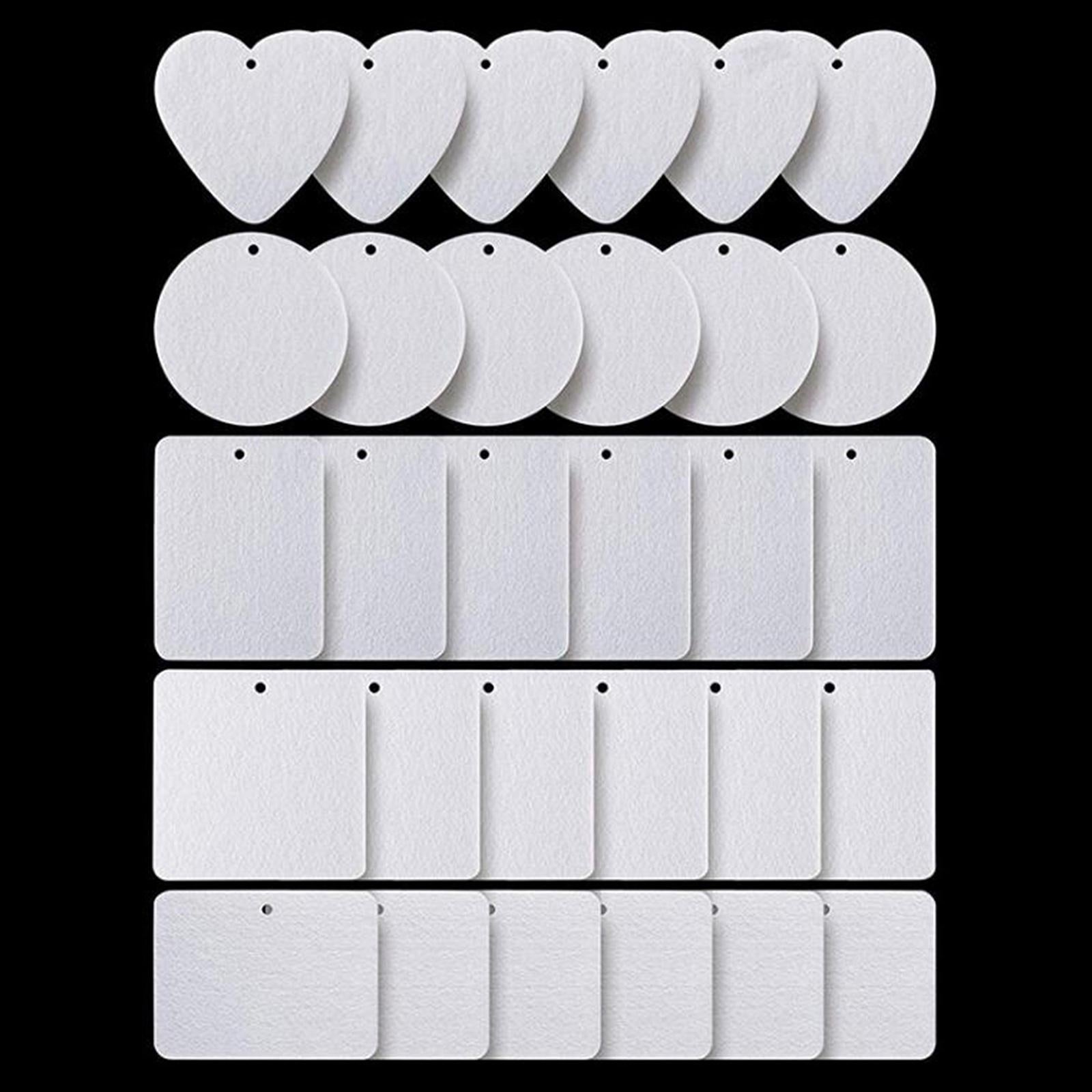 Sublimation Air Freshener Blanks Car Scented Sheets 30Pcs Sheets 15mRope