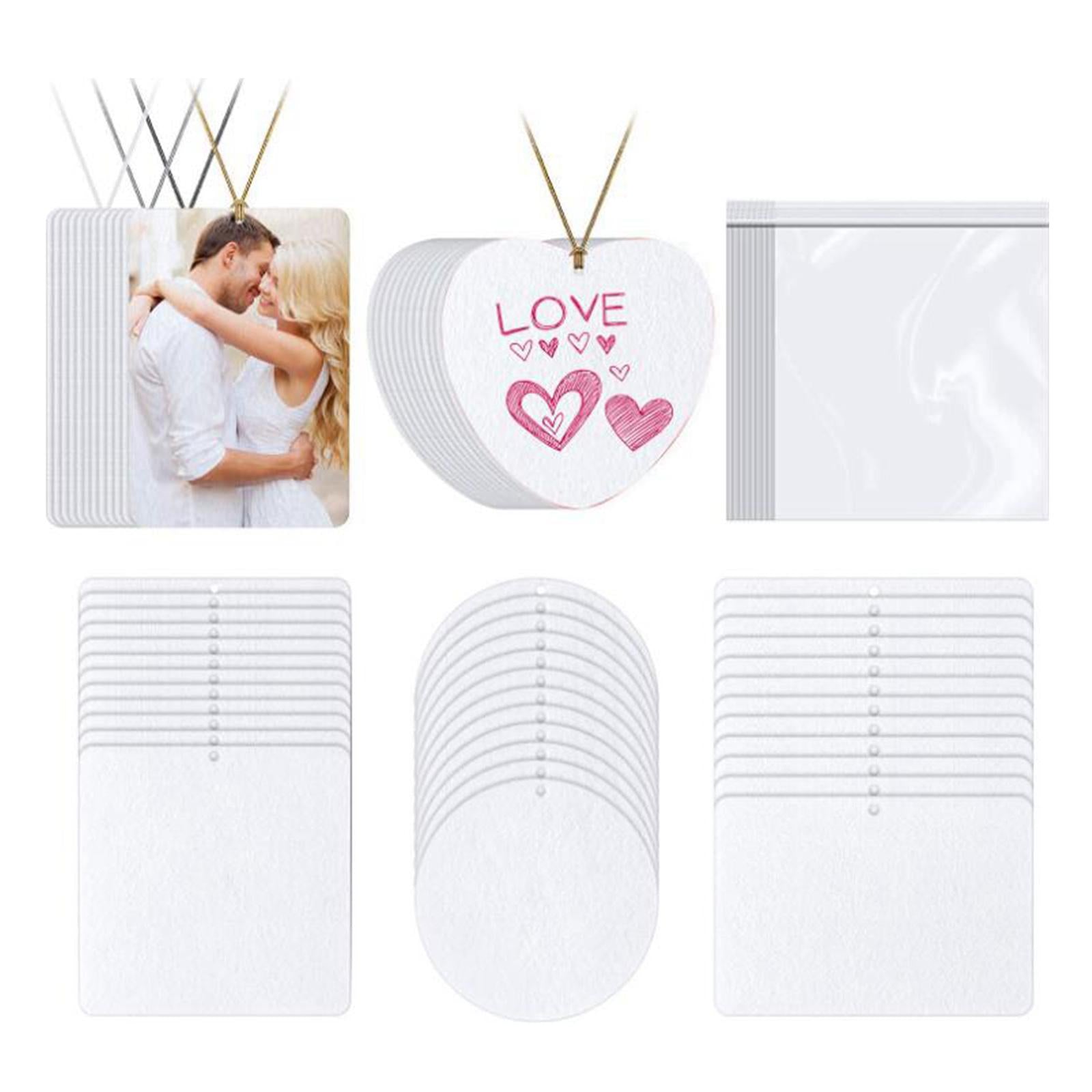 Sublimation Air Freshener Blanks Car Scented Sheets 10Pc Sheets 0.5mRope