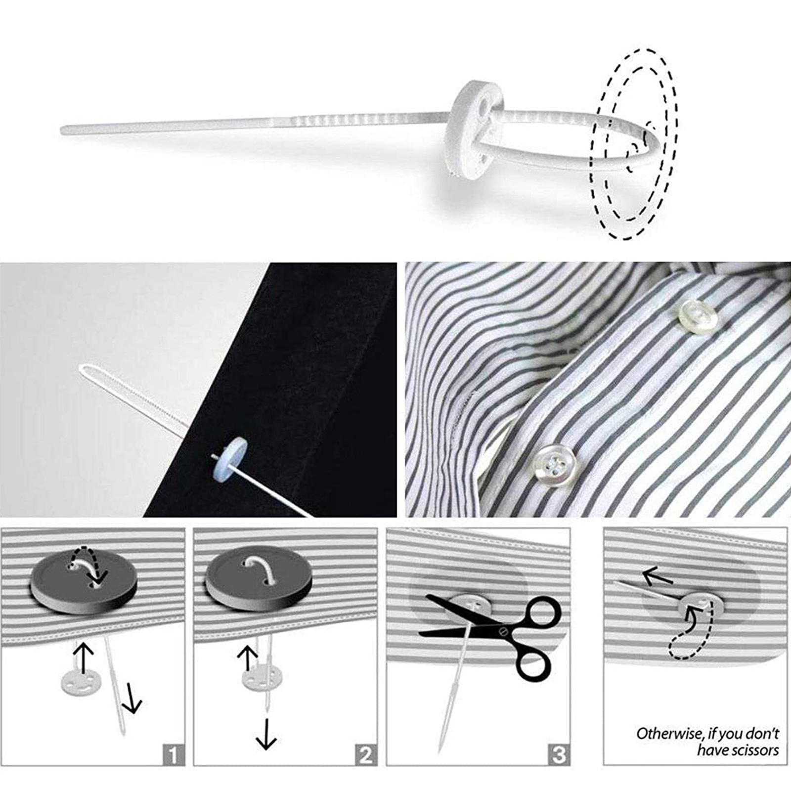 Plastic Quick Button Repair Convenient Needle Return Button Sew Black 30pcs