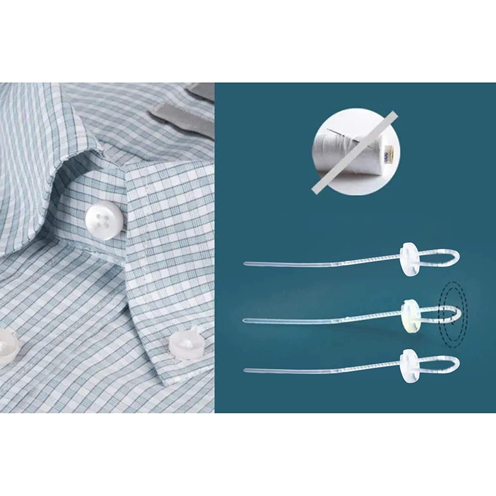 Plastic Quick Button Repair Convenient Needle Return Button Sew White 60pcs