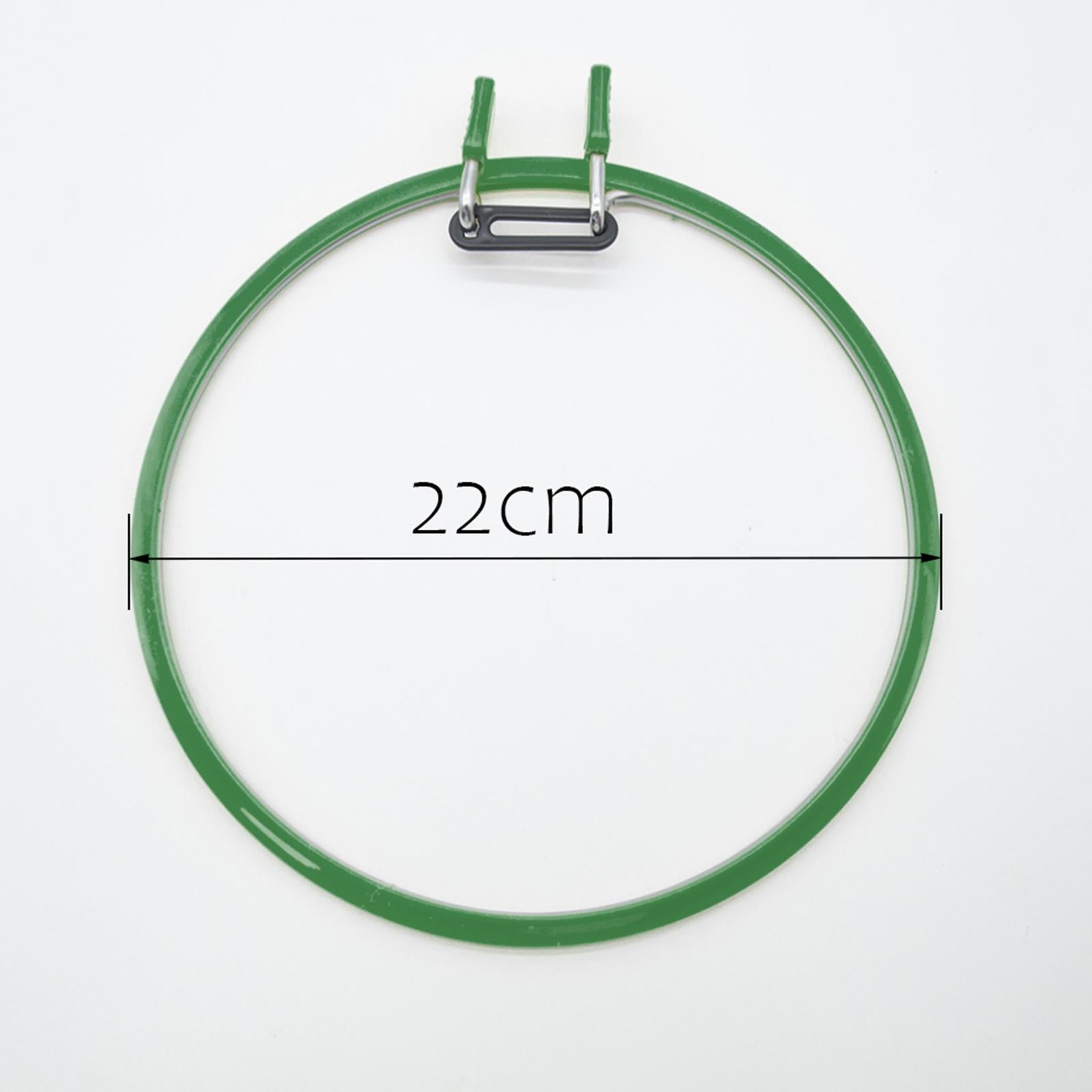 Embroidery Hoop Cross Stitch Spring Tension Frame Adult DIY Display Supplies green