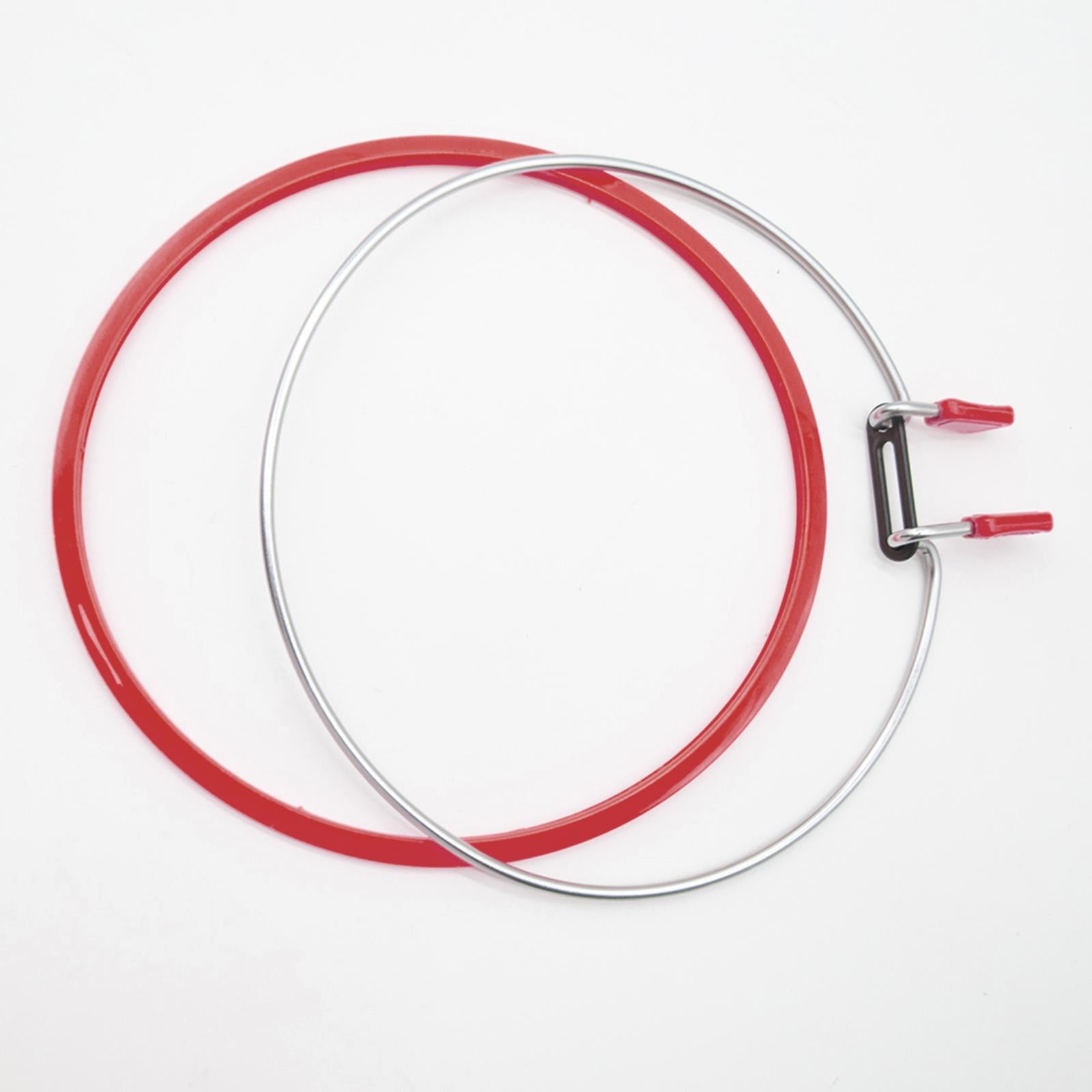 Embroidery Hoop Cross Stitch Spring Tension Frame Adult DIY Display Supplies red