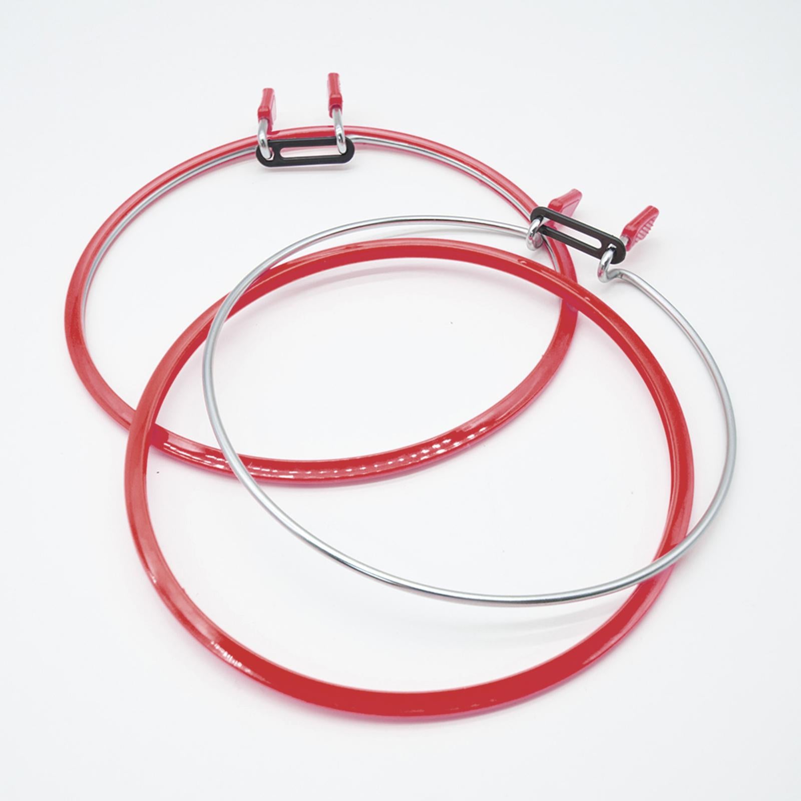 Embroidery Hoop Cross Stitch Spring Tension Frame Adult DIY Display Supplies red