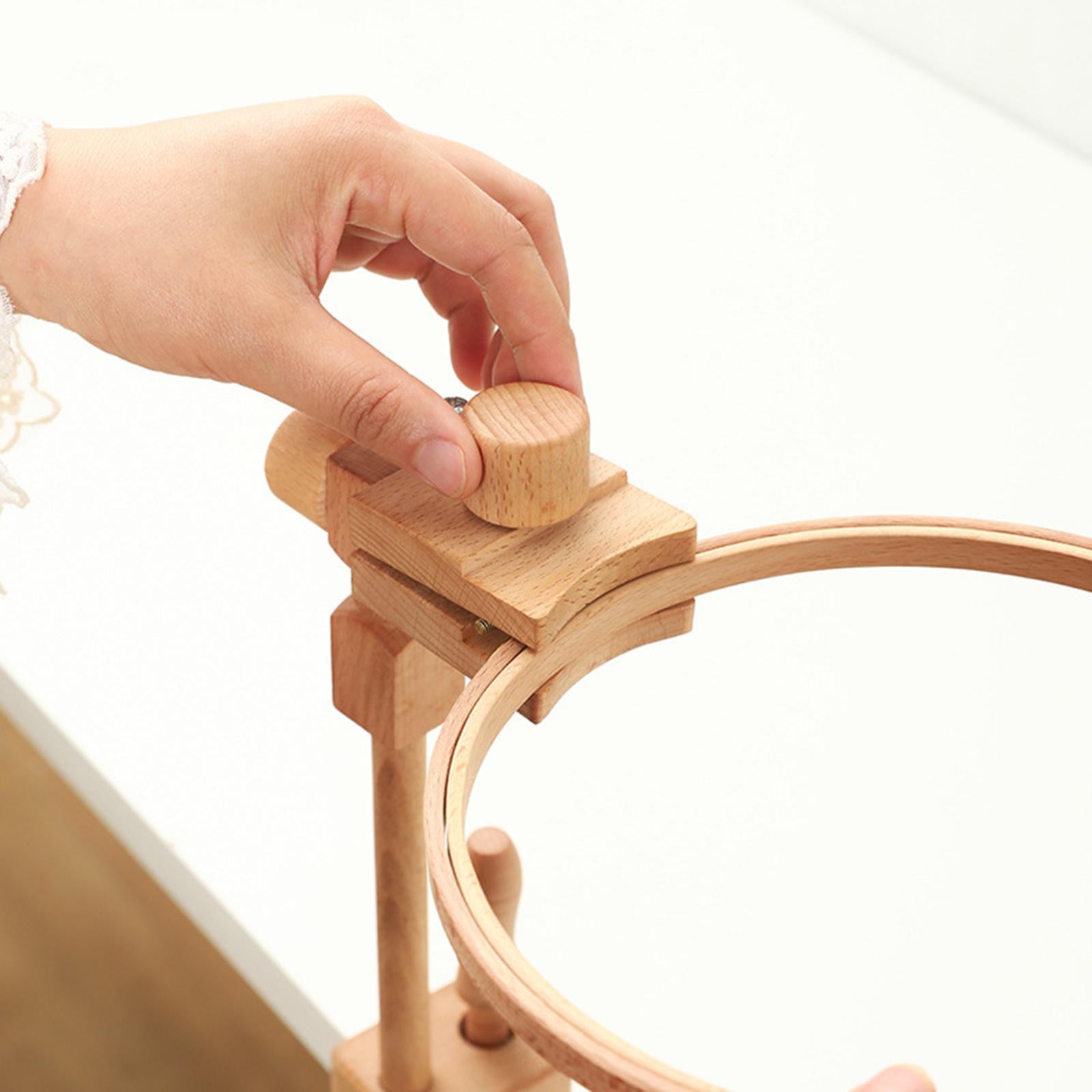 Adjuster Embroidery Hoop Frame Stand Cross Stitch Rack DIY Sewing 20cm Loop
