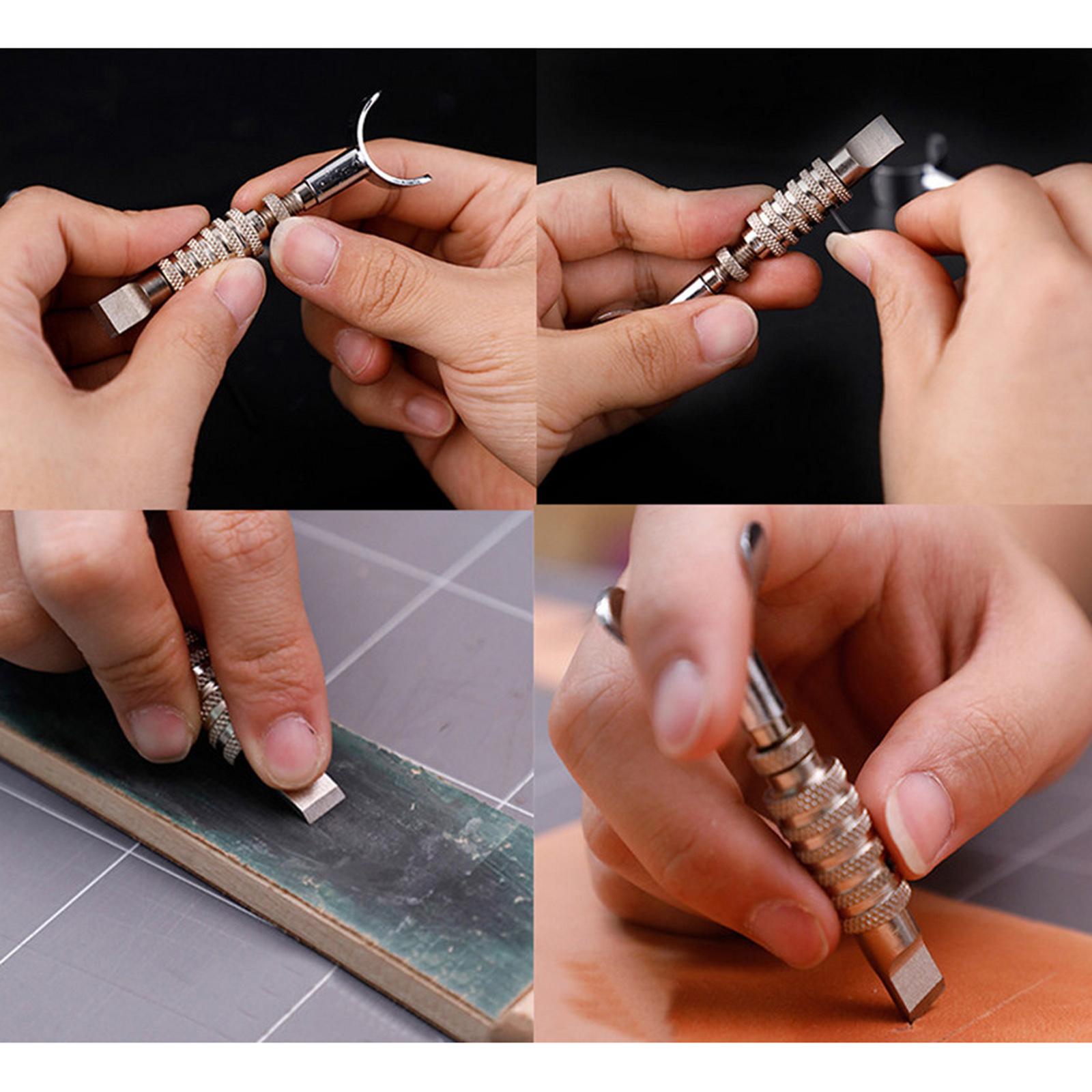 Leather Making Crafting Tools Kit Awl Punching Carving Leathercraft 56pcs