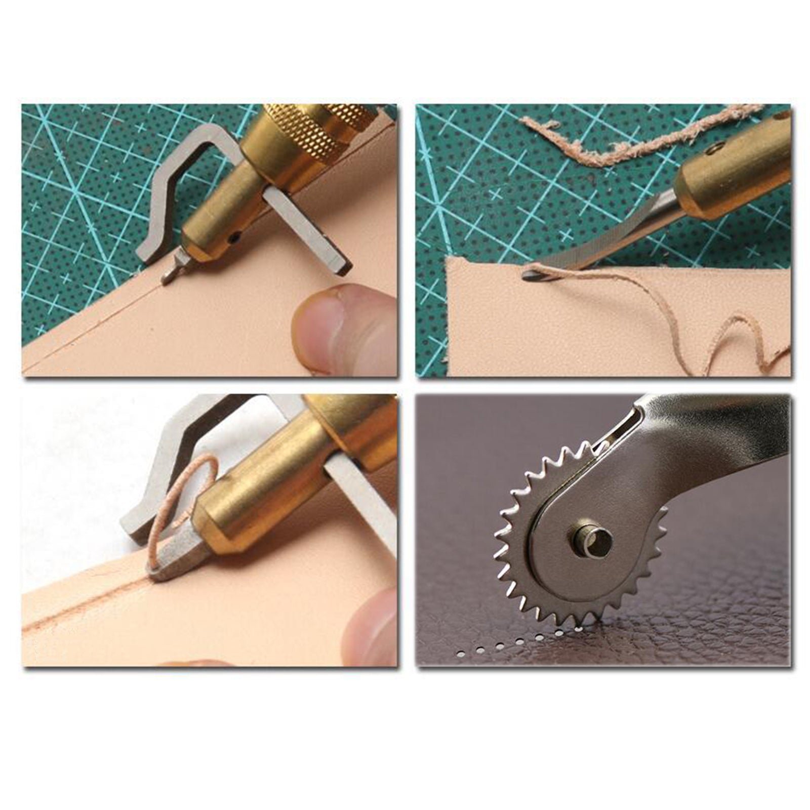 Leather Making Crafting Tools Kit Awl Punching Carving Leathercraft 31pcs
