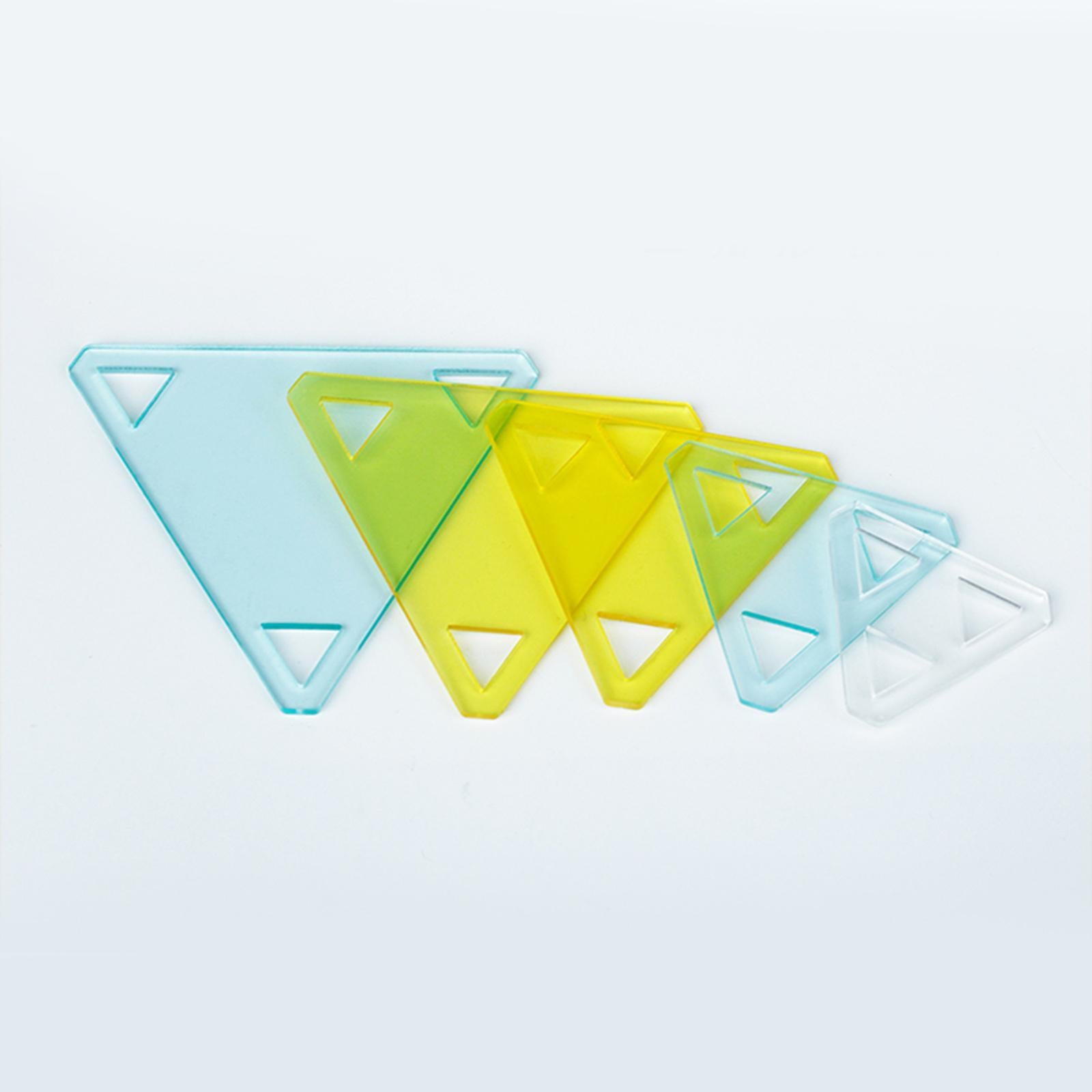 5x Acrylic Quilting Templates Stencil Rulers DIY Tool for Patchwork Triangle