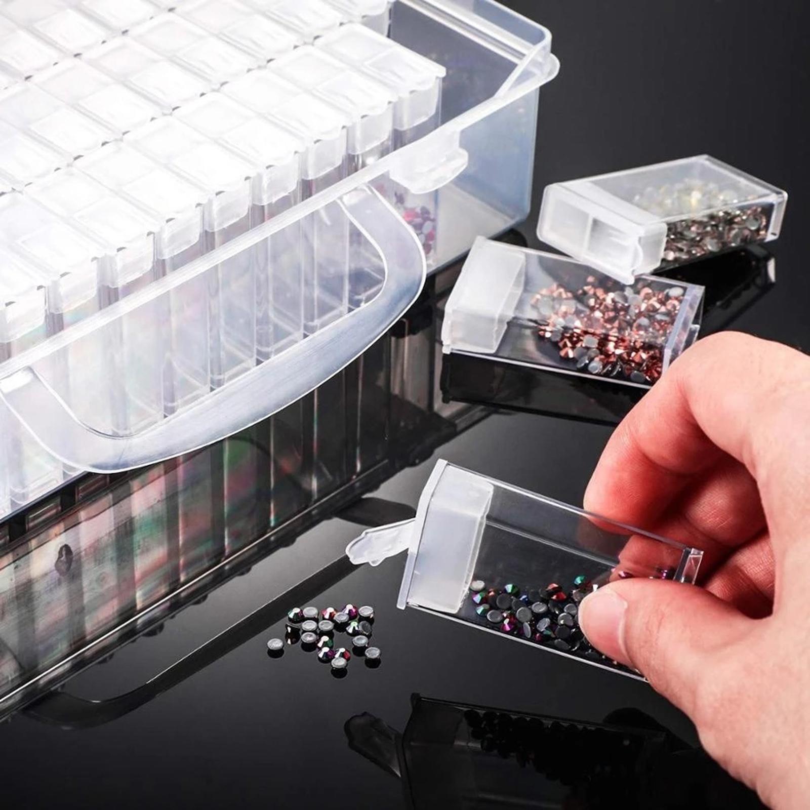 Diamond Painting Tools Kits 64 Slots Storage Box Bag Blank Stickers 119pcs