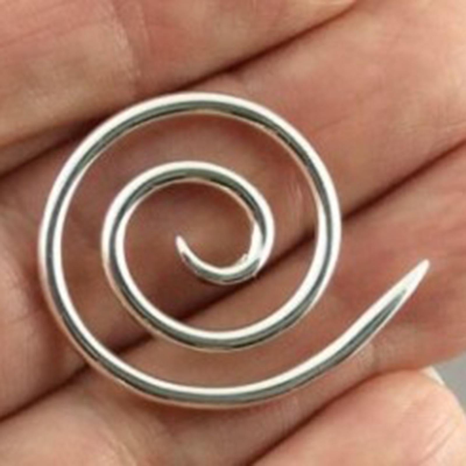 6pcs Circular Knitting Needles Dia. 5cm Craft Yarn Crochet Needles Silver