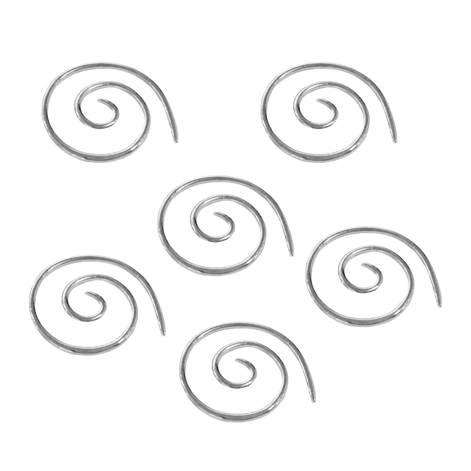 6pcs Circular Knitting Needles Dia. 5cm Craft Yarn Crochet Needles Silver