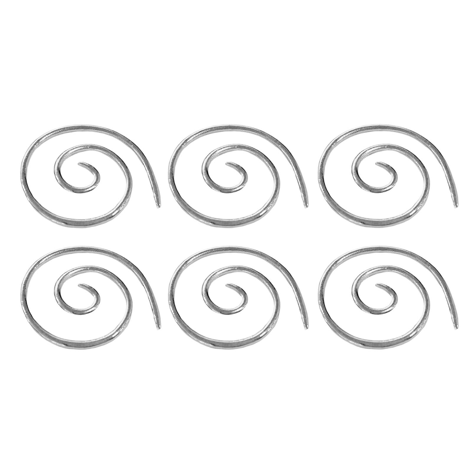 6pcs Circular Knitting Needles Dia. 5cm Craft Yarn Crochet Needles Silver