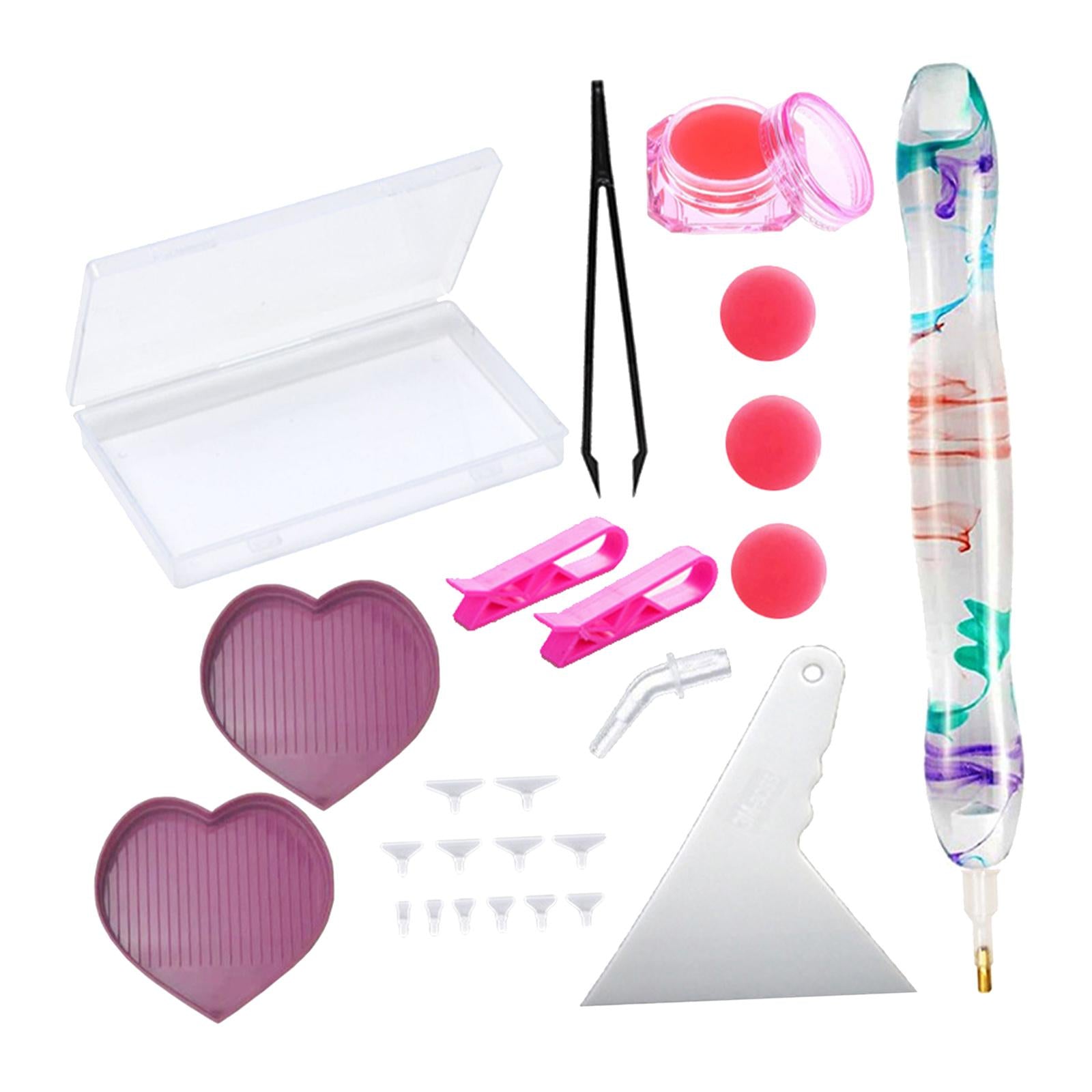 25x Diamond Painting Pen Kit DIY Nail Art Embroidery Accessories Clear Set
