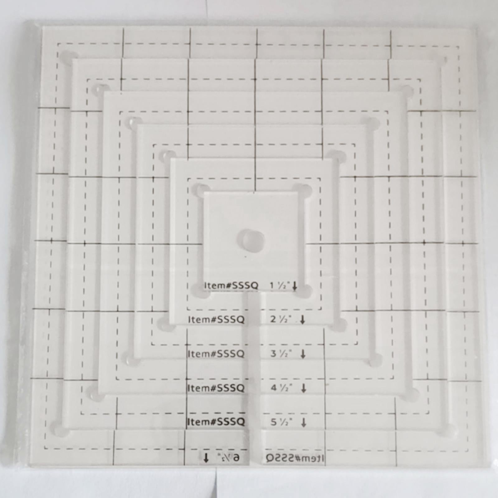 6Pcs Square Plate Quilting Ruler Patchwork Quilt Template DIY Craft Tools