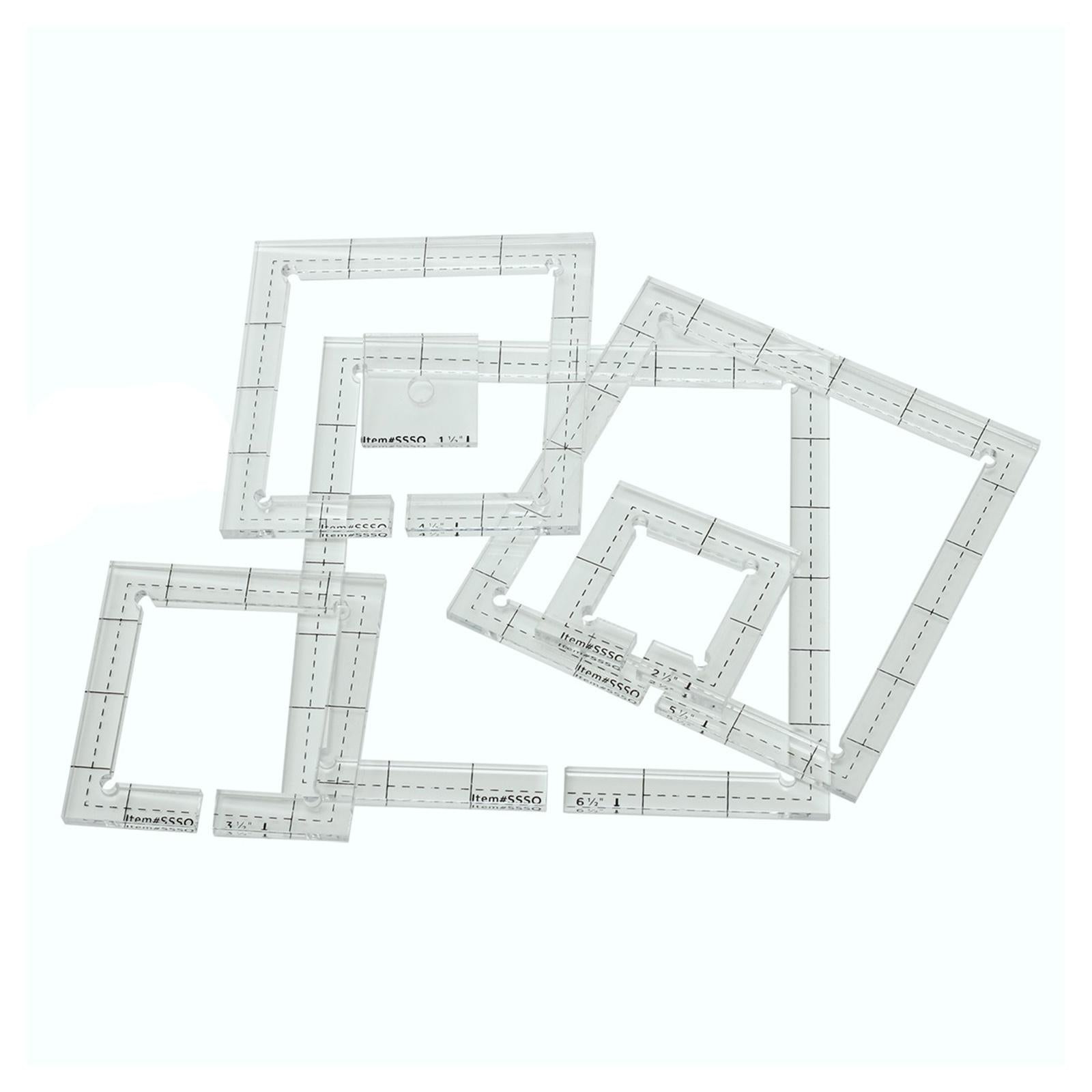 6Pcs Square Plate Quilting Ruler Patchwork Quilt Template DIY Craft Tools