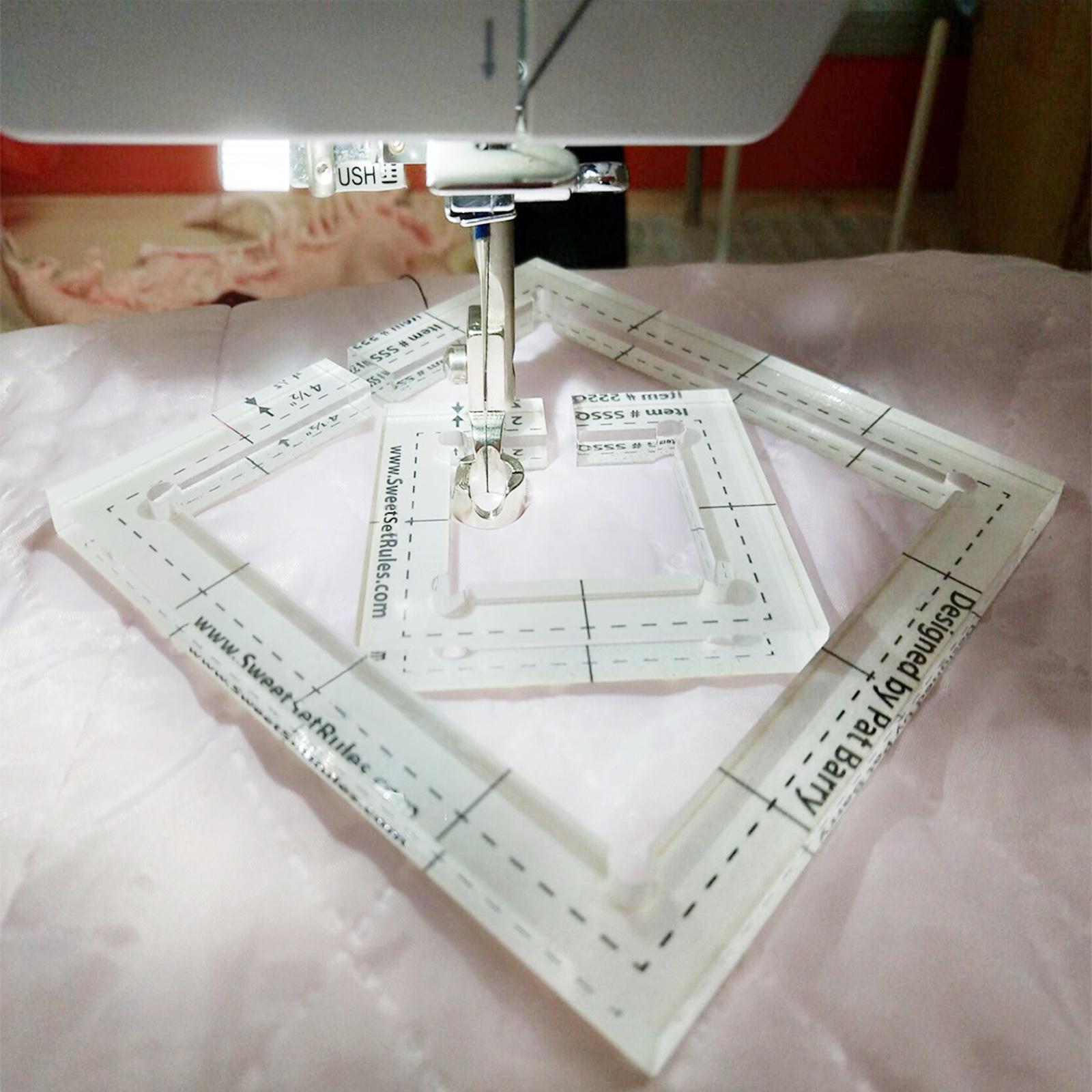 6Pcs Square Plate Quilting Ruler Patchwork Quilt Template DIY Craft Tools