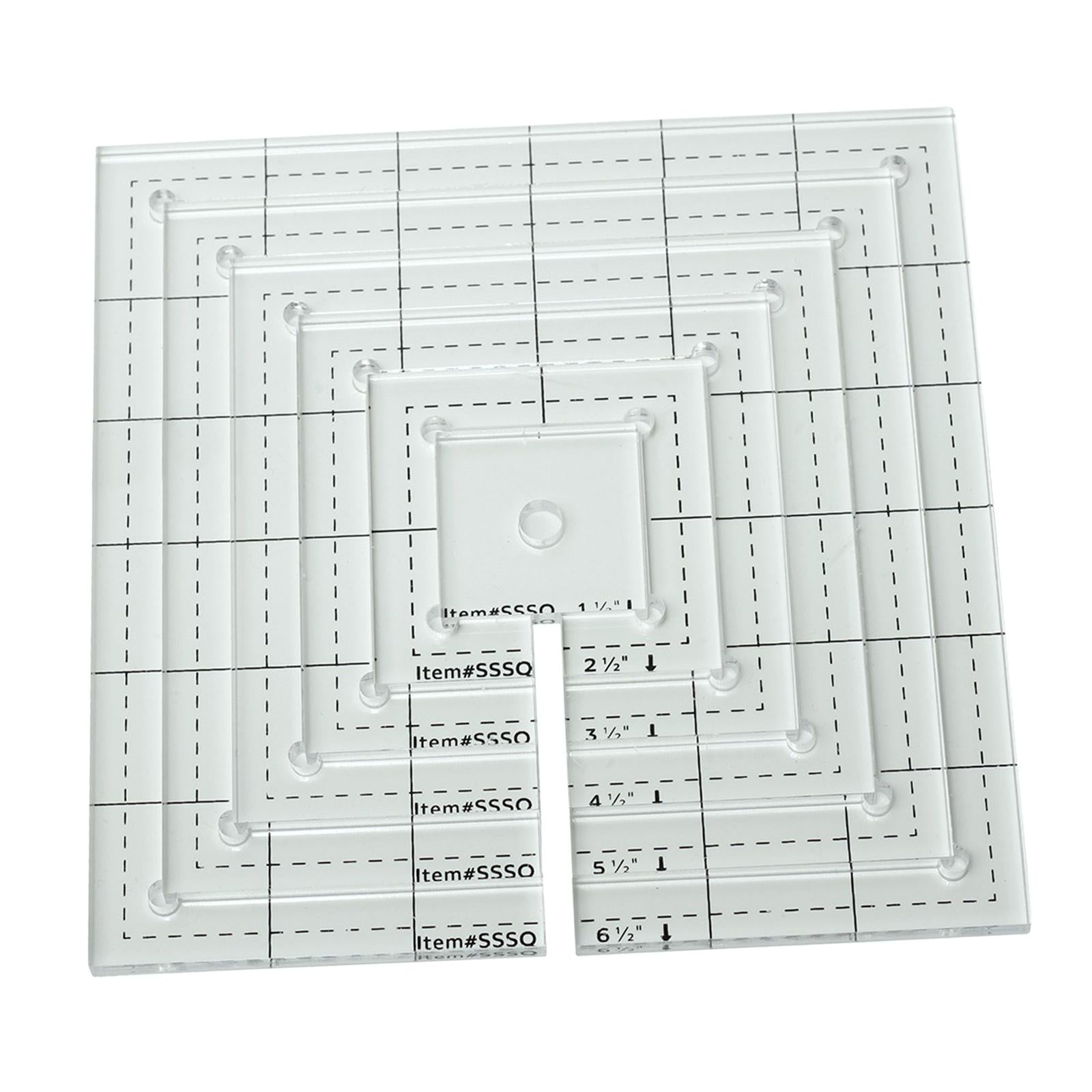 6Pcs Square Plate Quilting Ruler Patchwork Quilt Template DIY Craft Tools