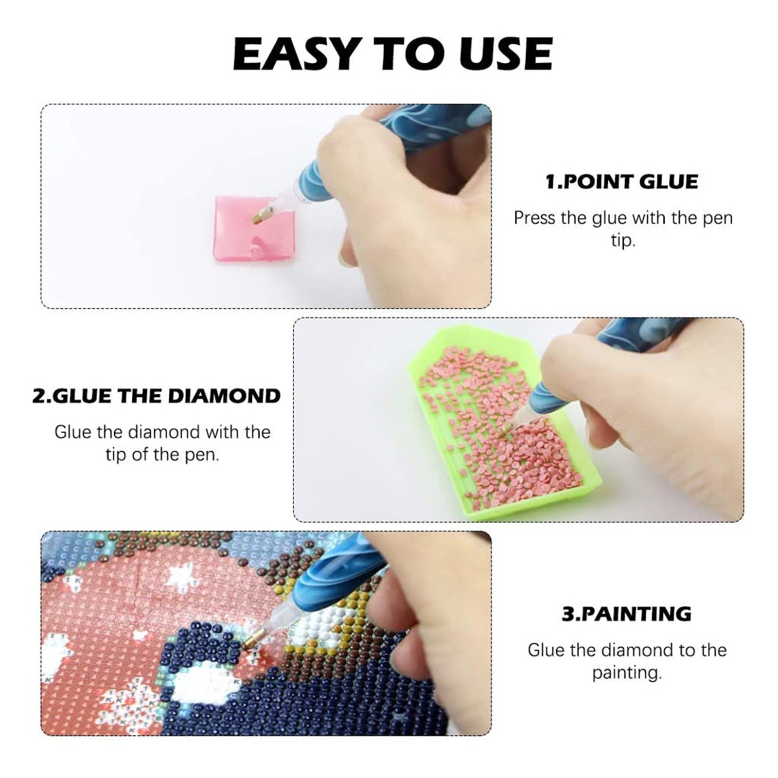 3x Diamond Painting Tool Accessories Diamond Painting Point Drill Pen Only