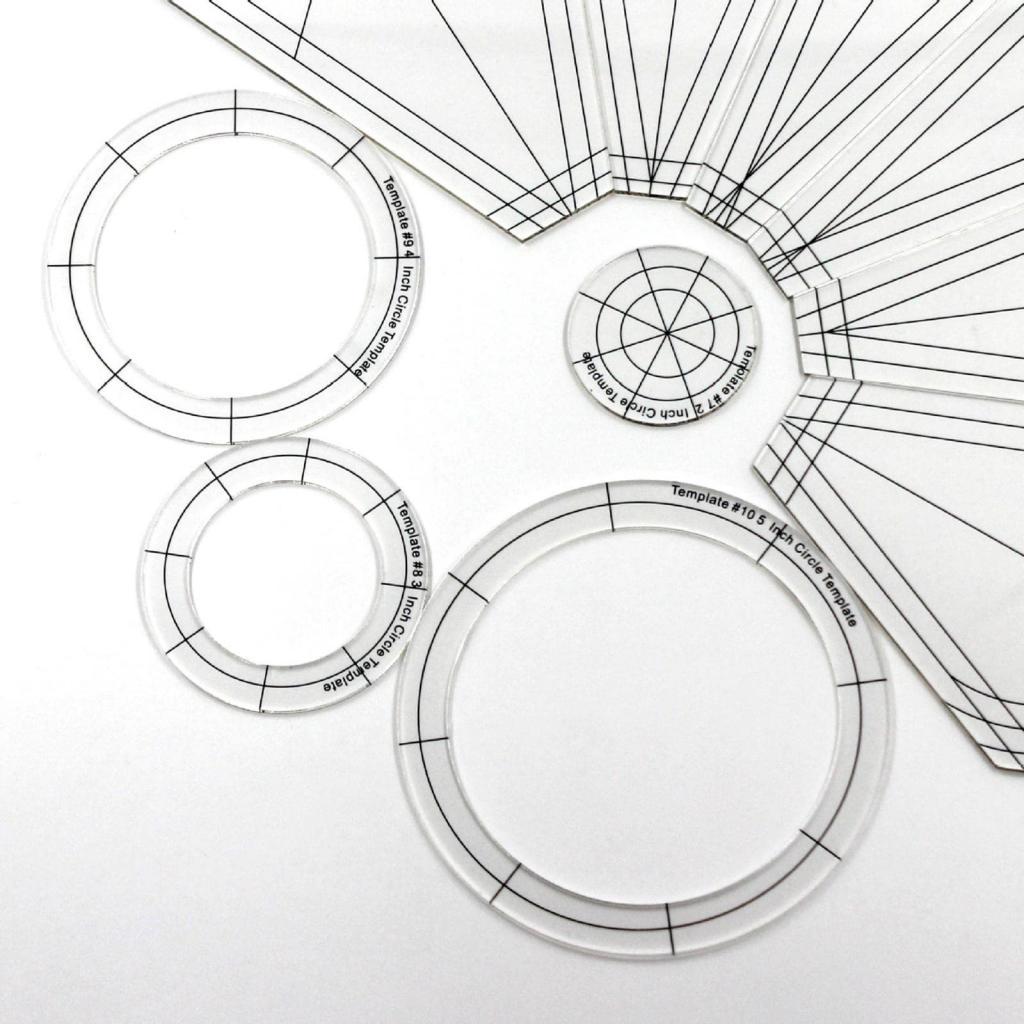 10pcs Regular Dresden Plate Template Patchwork Stencils Quilt Ruler DIY Tool