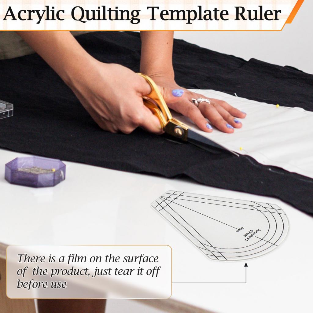 10pcs Regular Dresden Plate Template Patchwork Stencils Quilt Ruler DIY Tool